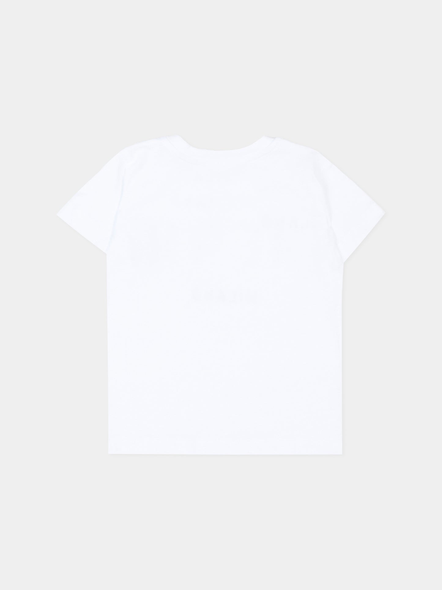 T-Shirt bianca per neonati con logo,Msgm Kids,S6MSUNTH266 001