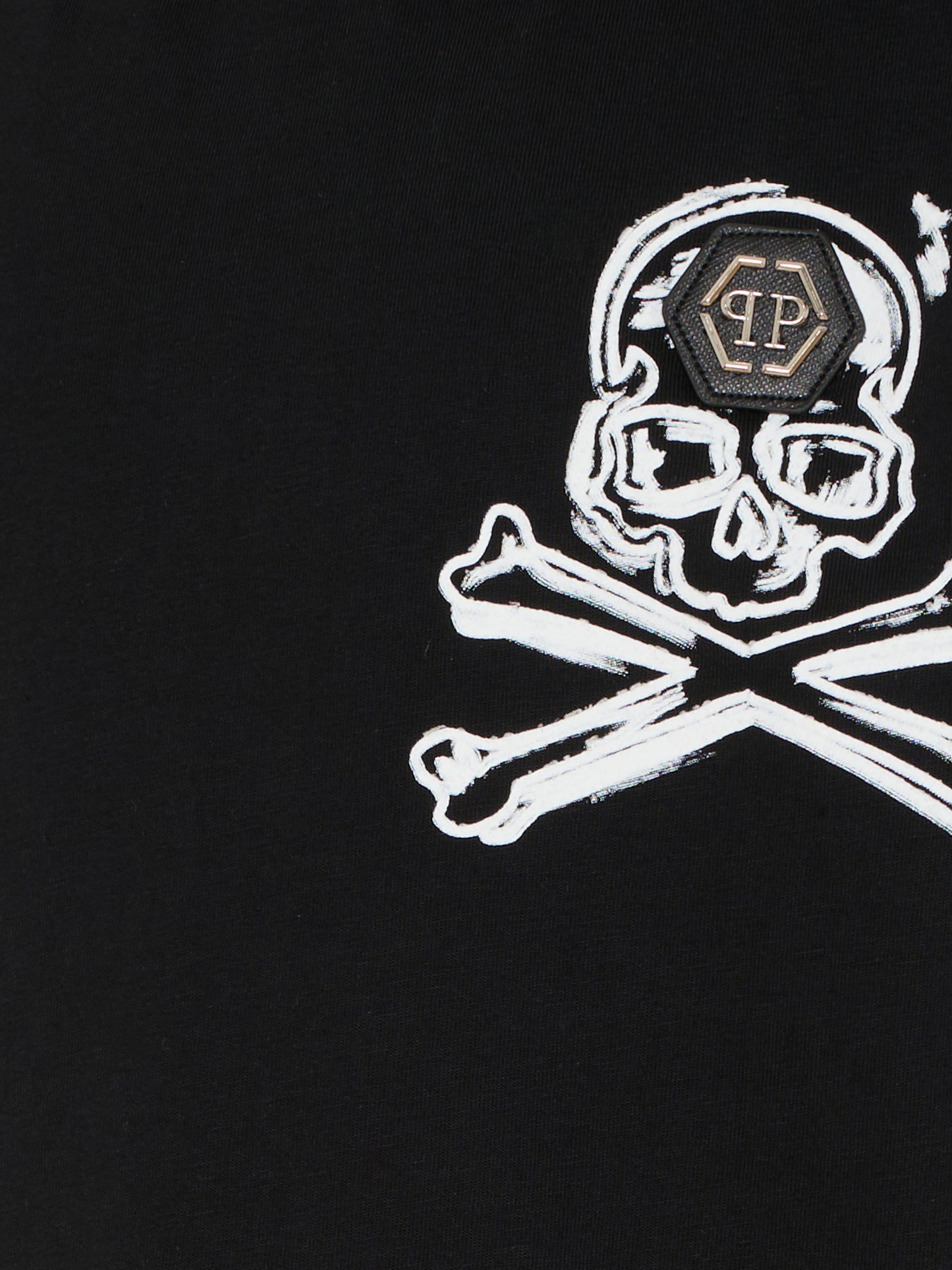 T-shirt nera per bambina con gelato di strass,Philipp Plein Junior,S6PHJBTH045 110