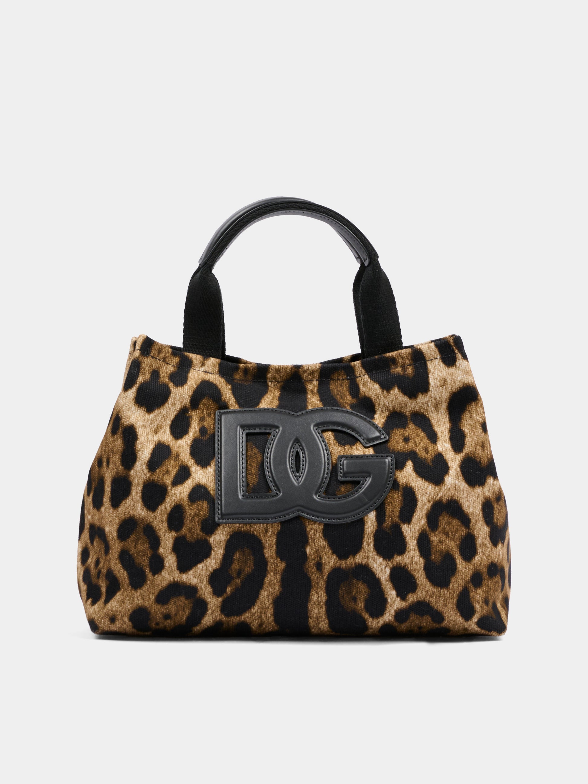 Borsa marrone per bambina con logo DG e stampa leopardata,Dolce & Gabbana Kids,EB0116 AX344 HY13M