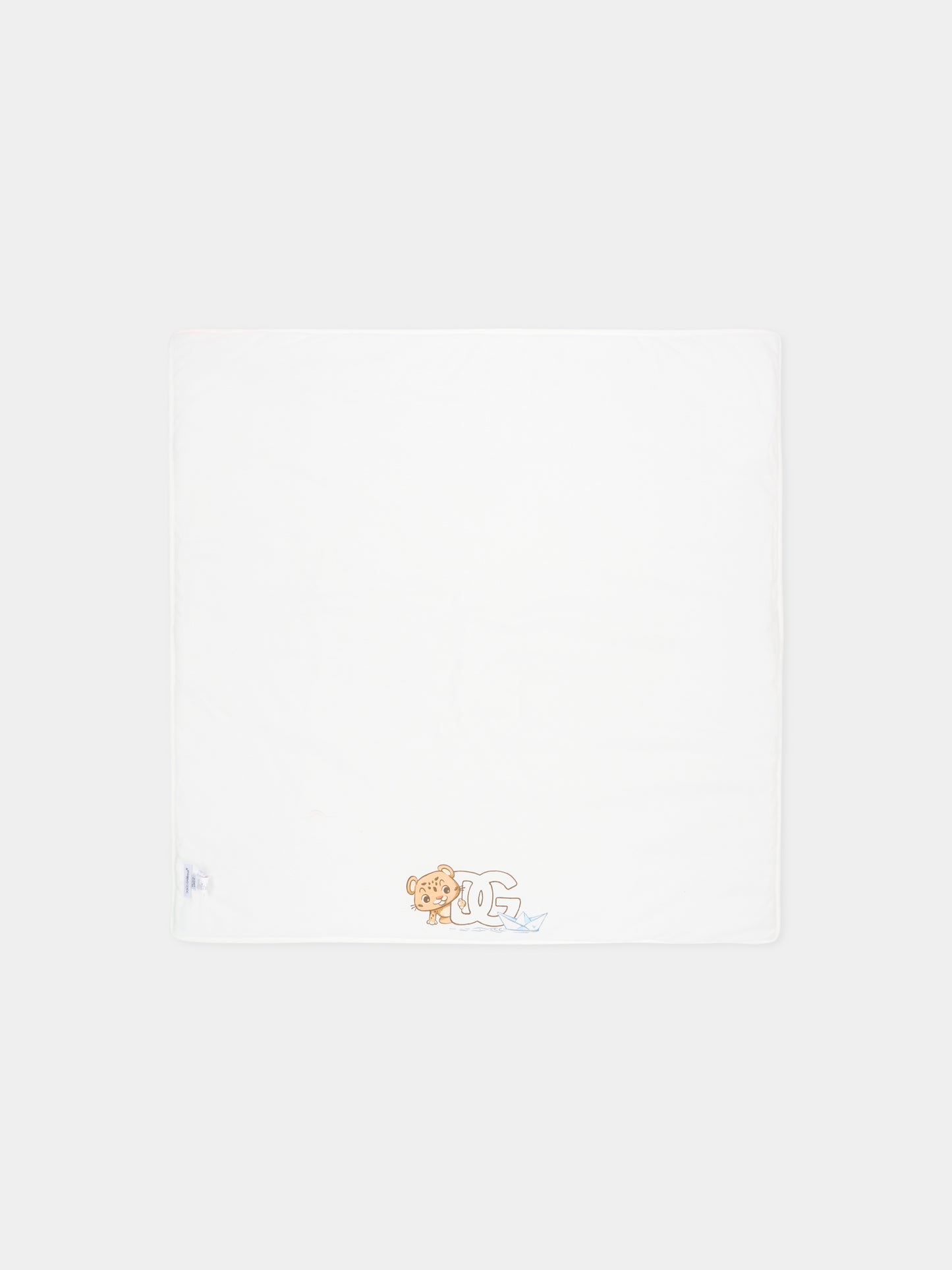 Coperta celeste per neonato con leopardo,Dolce & Gabbana Kids,LNJA88 G7PNK S9000