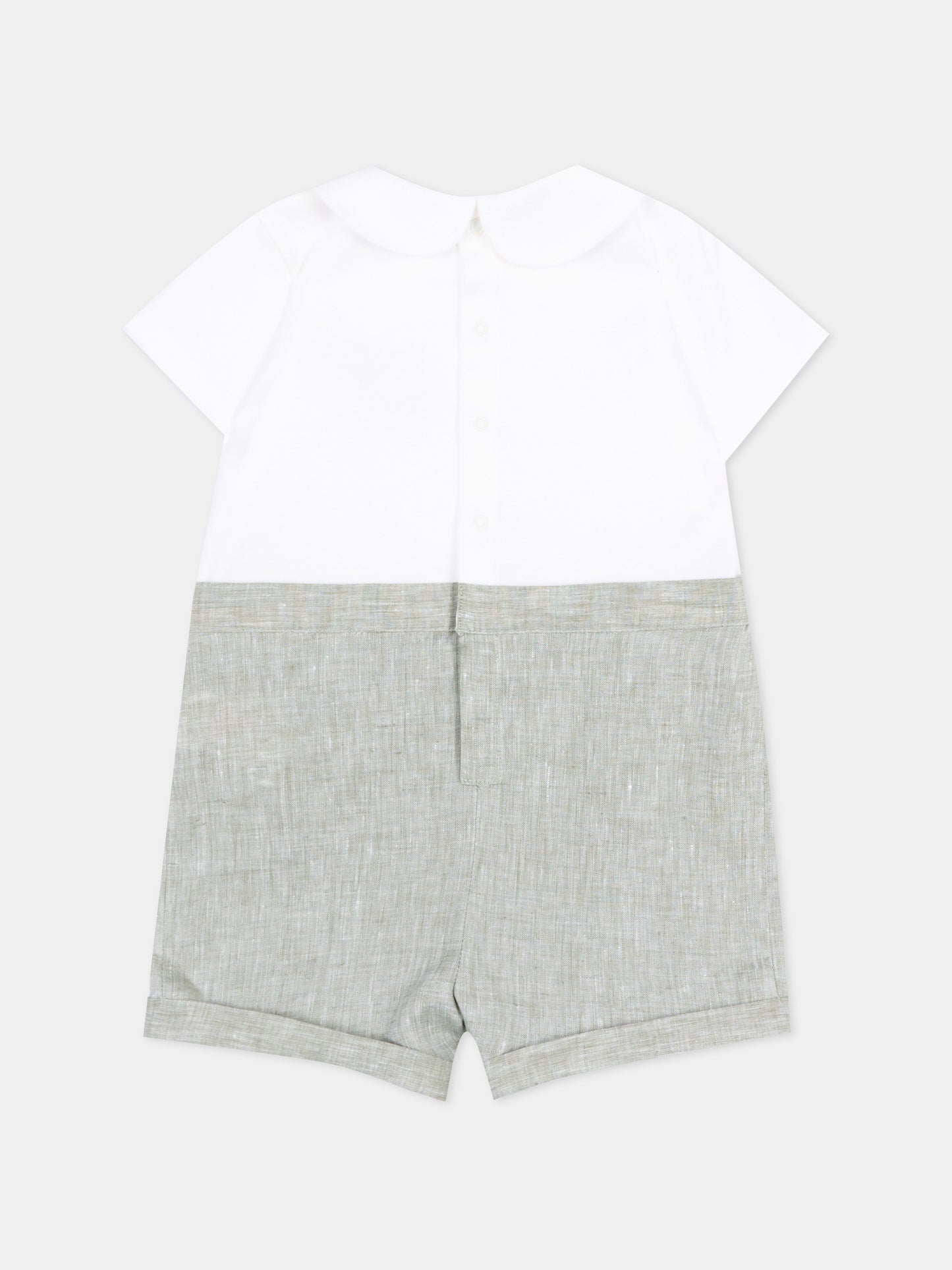 Pagliaccetto grigio per neonato con logo,Dolce & Gabbana Kids,L1JOBX G7P5R S9000