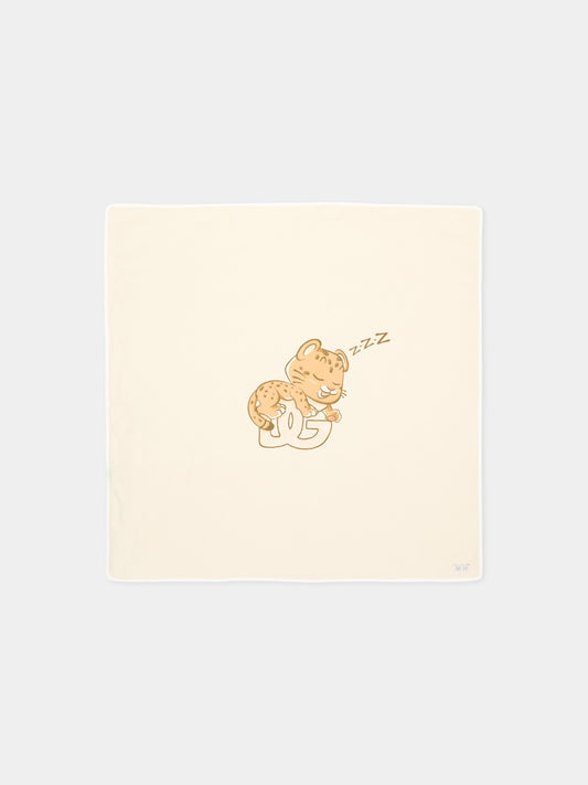 Coperta beige per neonata con logo,Dolce & Gabbana Kids,LNJA88 G7PNL S9000