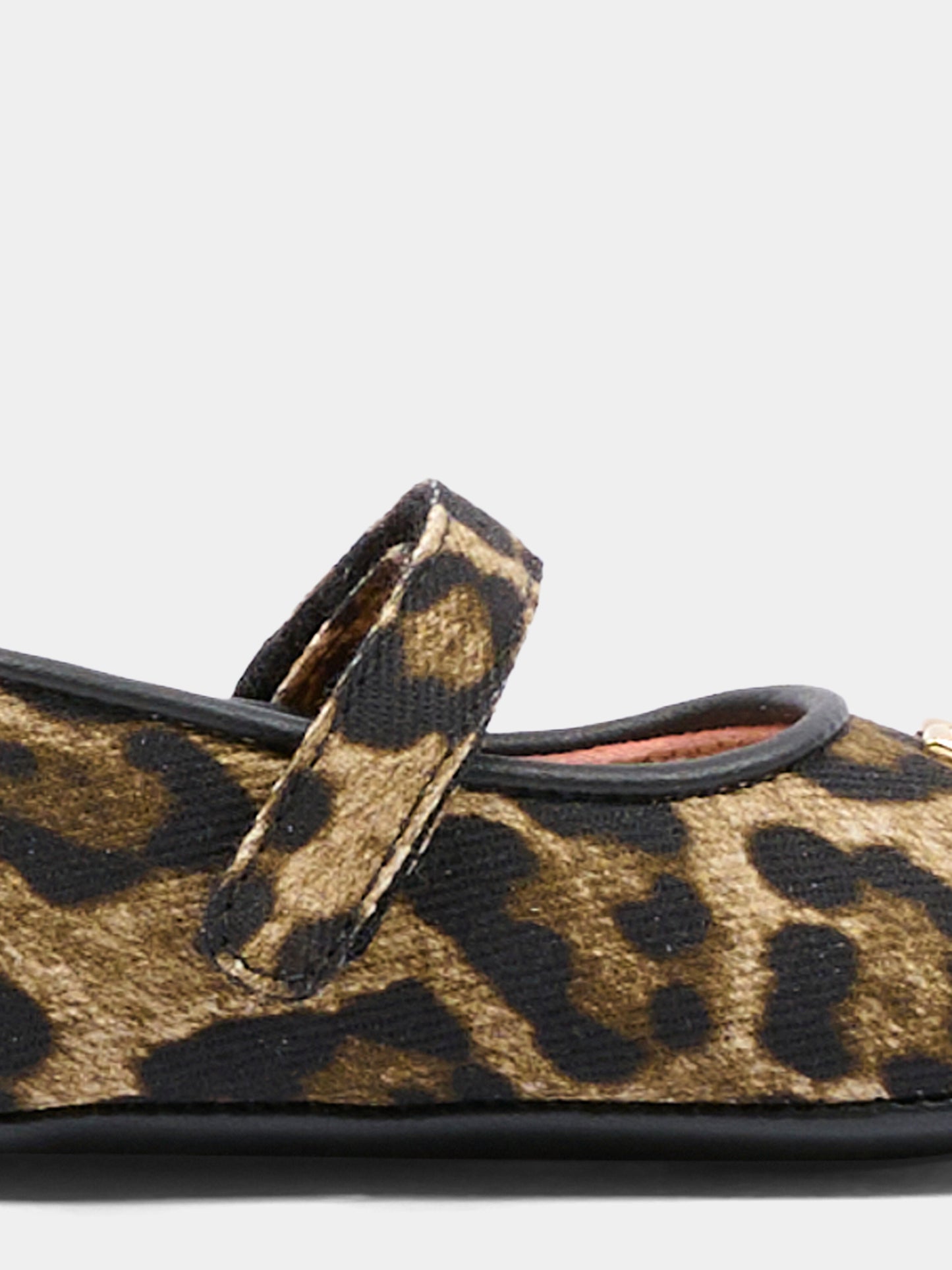 Ballerine marroni per neonata con stampa leopardata,Dolce & Gabbana Kids,DK0169 AD996 HY13M