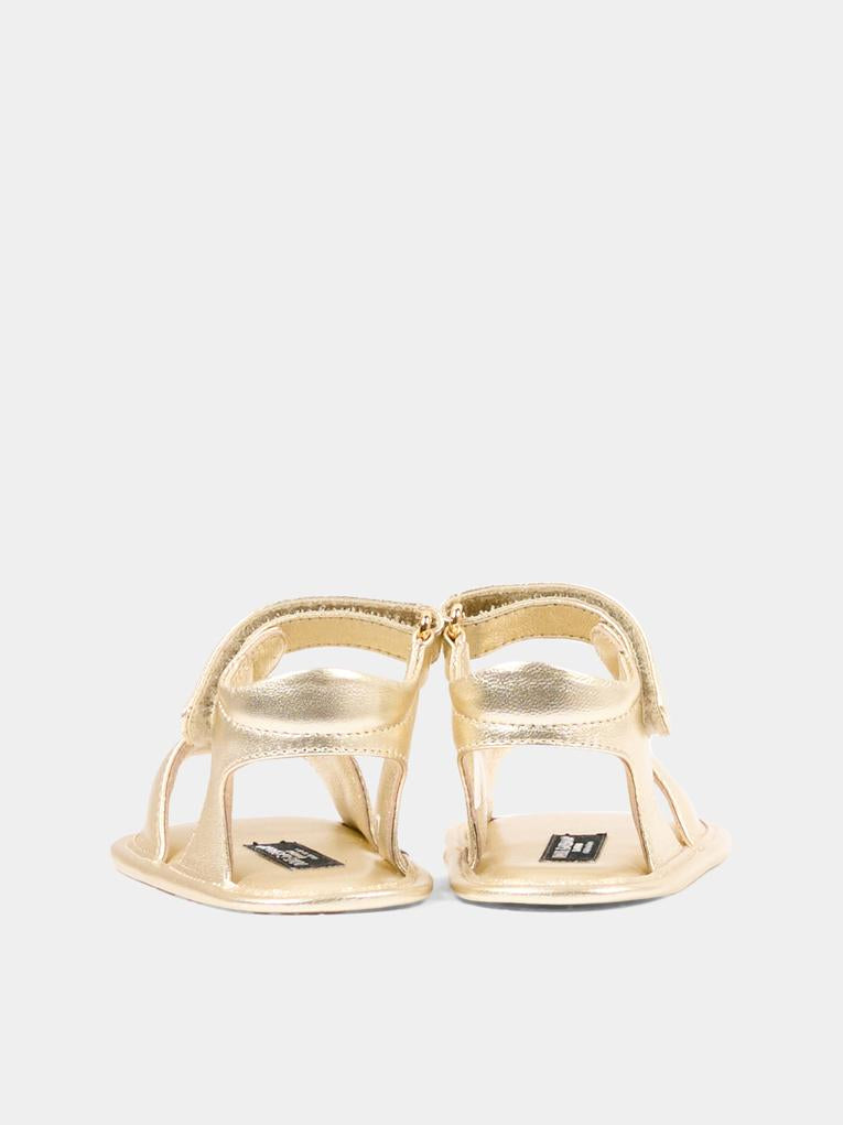 Sandali oro per neonata in nappa,Dolce & Gabbana Kids,DK0157 AJ133 80988