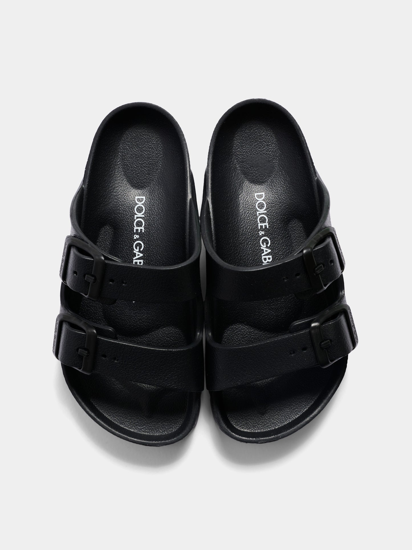 Ciabatte nere per bambini con logo,Dolce & Gabbana Kids,DD0324 A5103 80999