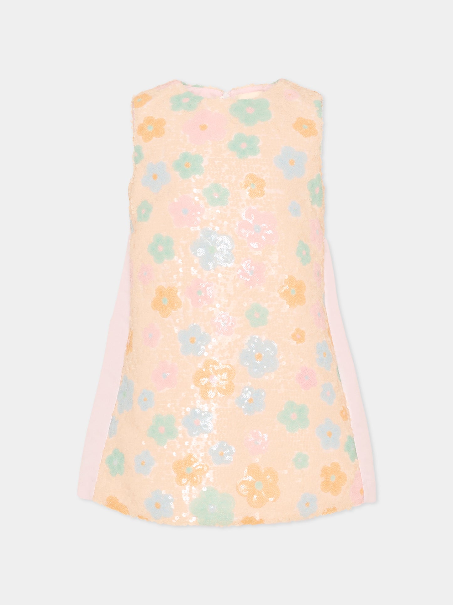 Abito rosa per bambina con paillettes,Simonetta,SY1B22-U0277 500MC