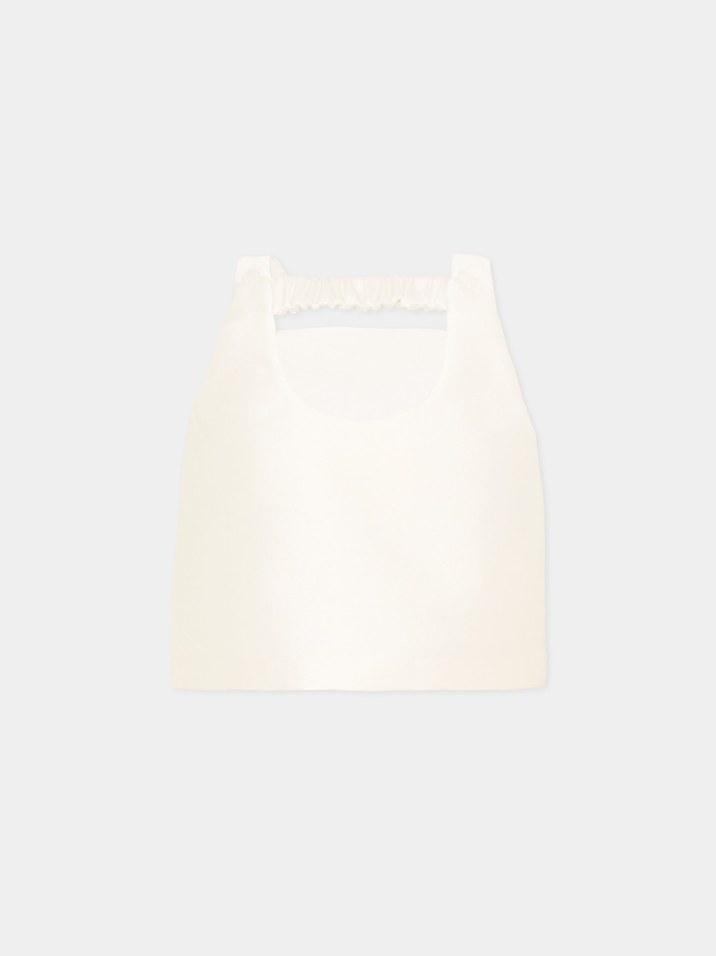 Top ivoire pour fille avec des nœuds