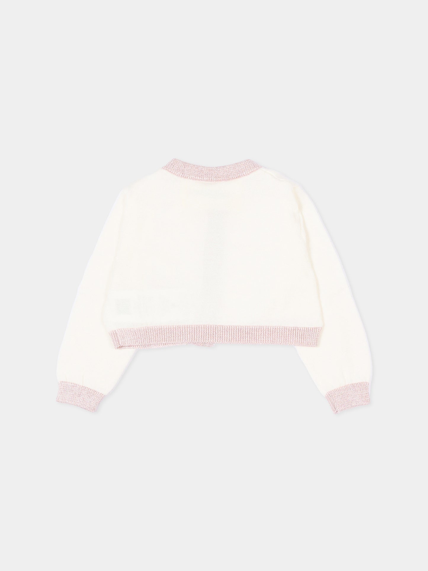 Cardigan avorio per neonata,Simonetta,SY9010-X0018 101RS