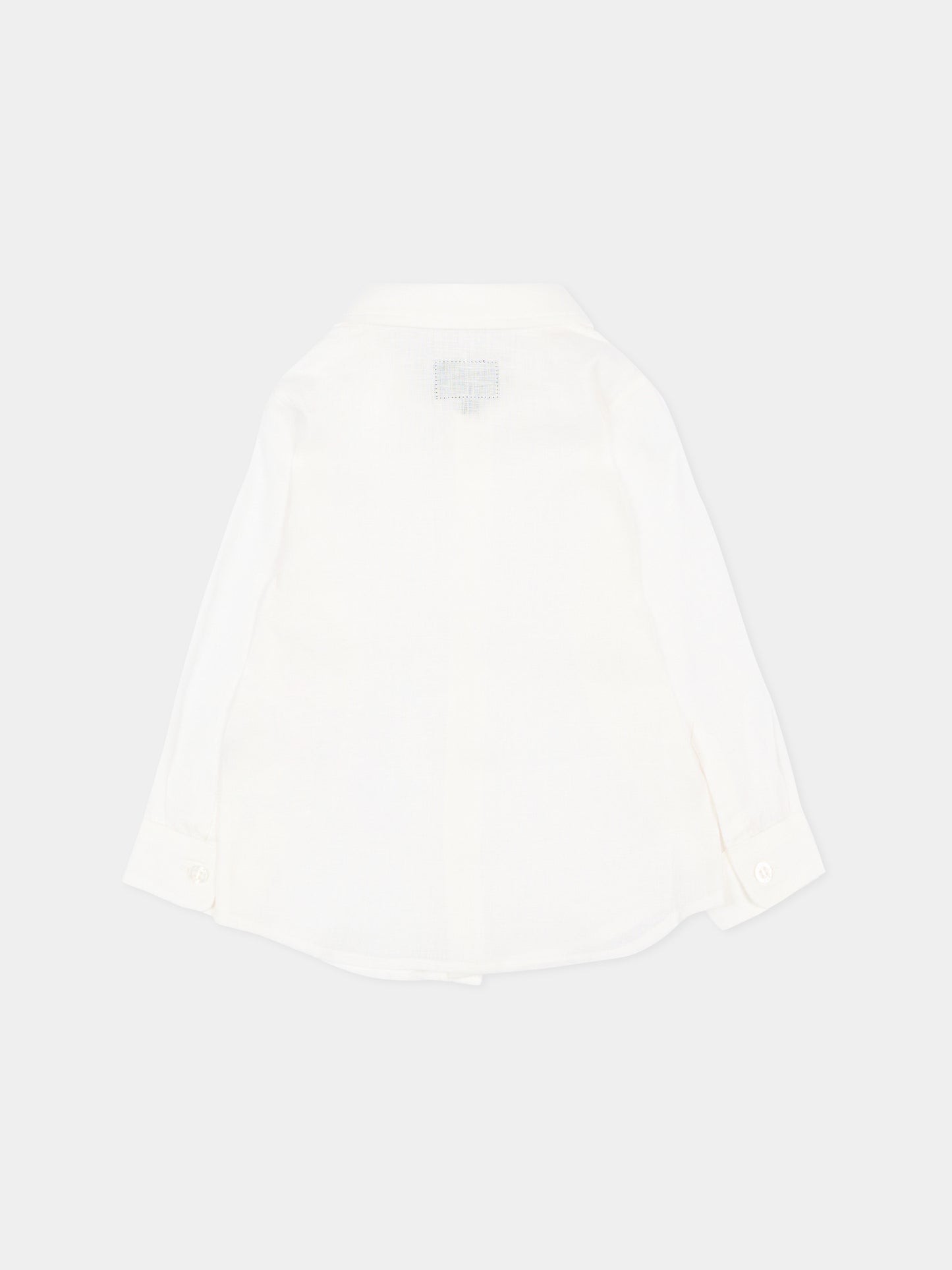 Camicia avorio per neonato con logo,Fay Kids,FY5500 Z3681 101