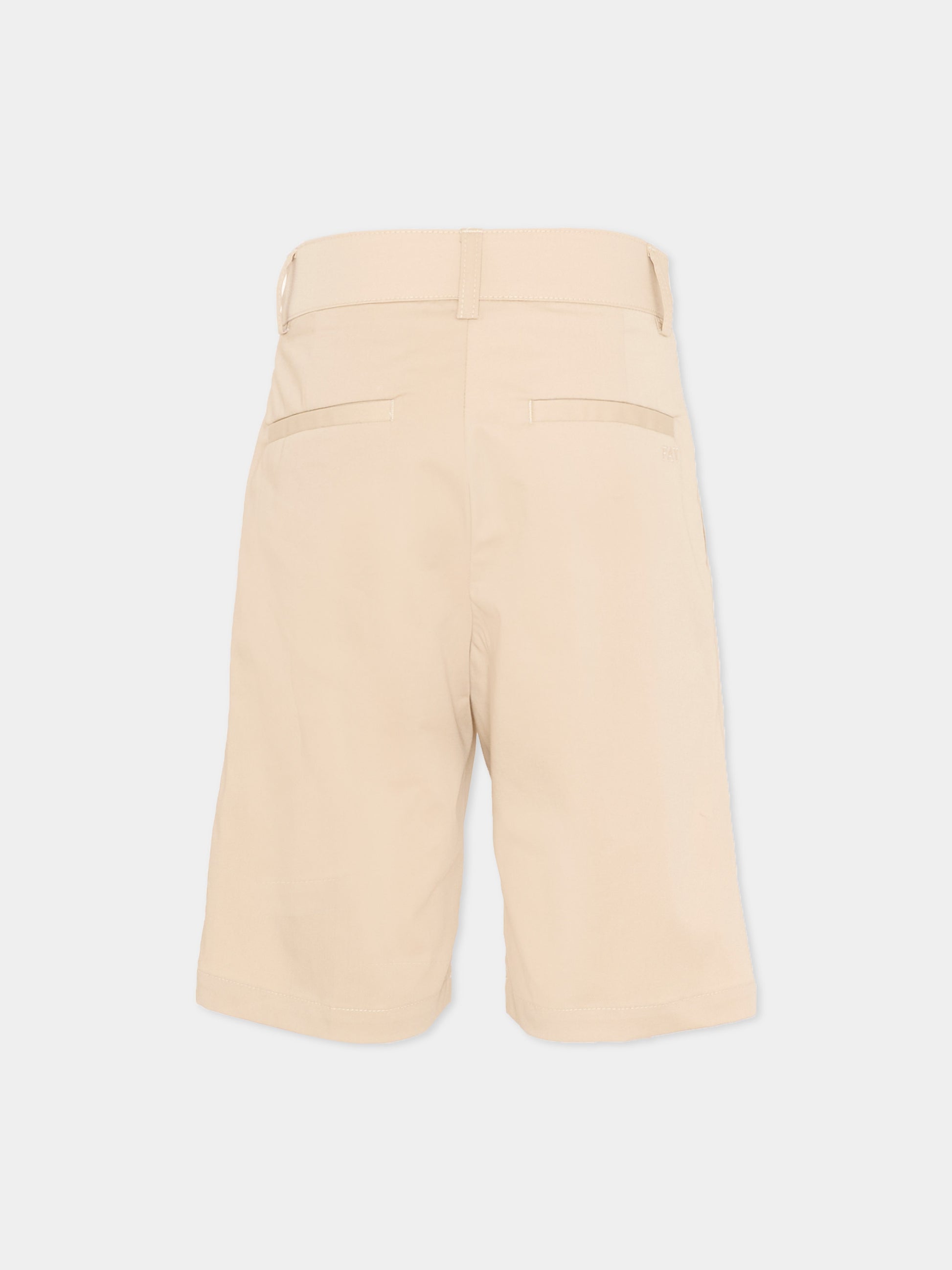 Shorts beige per bambino con logo,Fay Kids,FY6P99 G0019 108