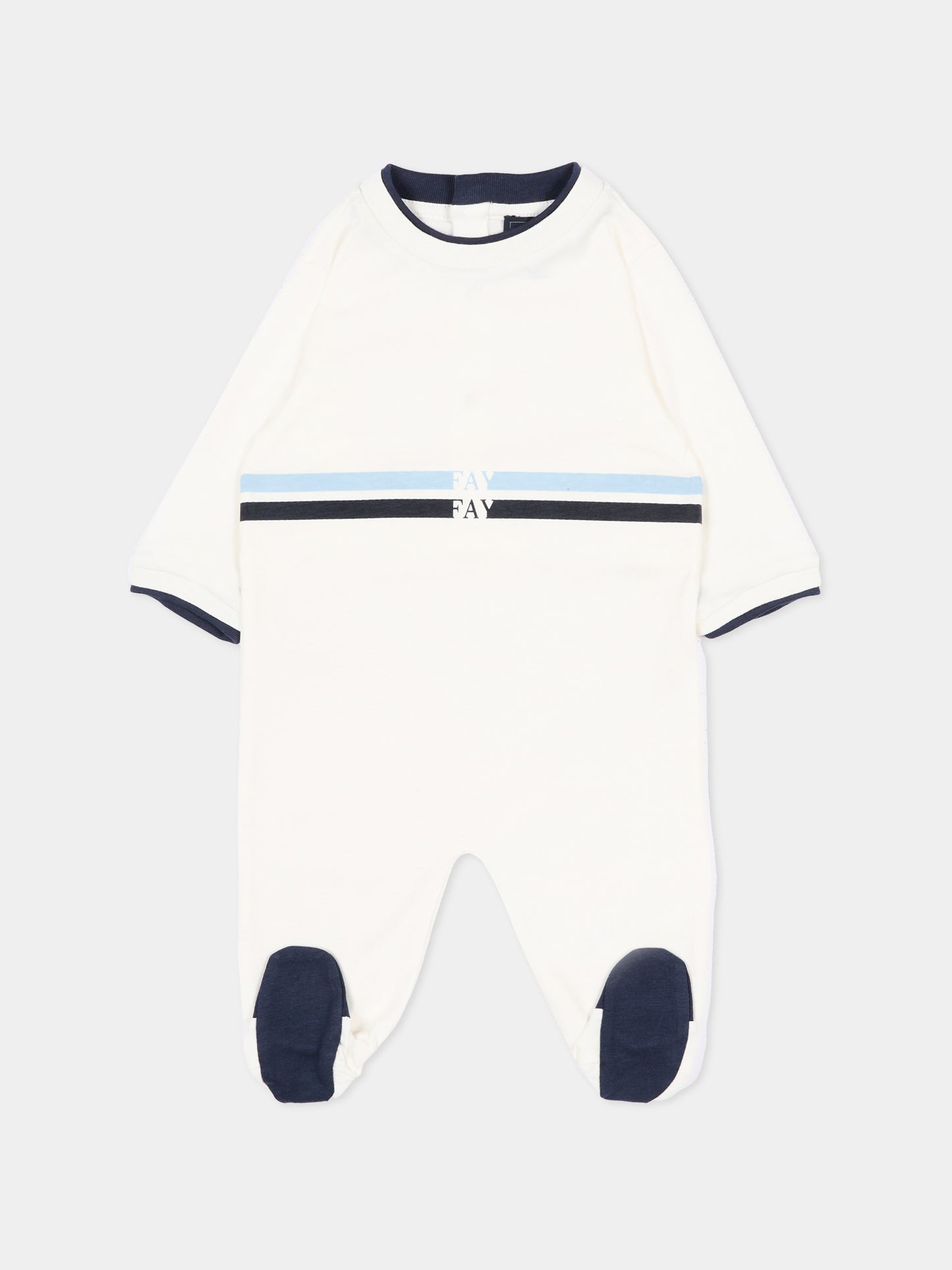 Set tutina avorio per neonato con logo,Fay Kids,FYB510 Z3708 101BL