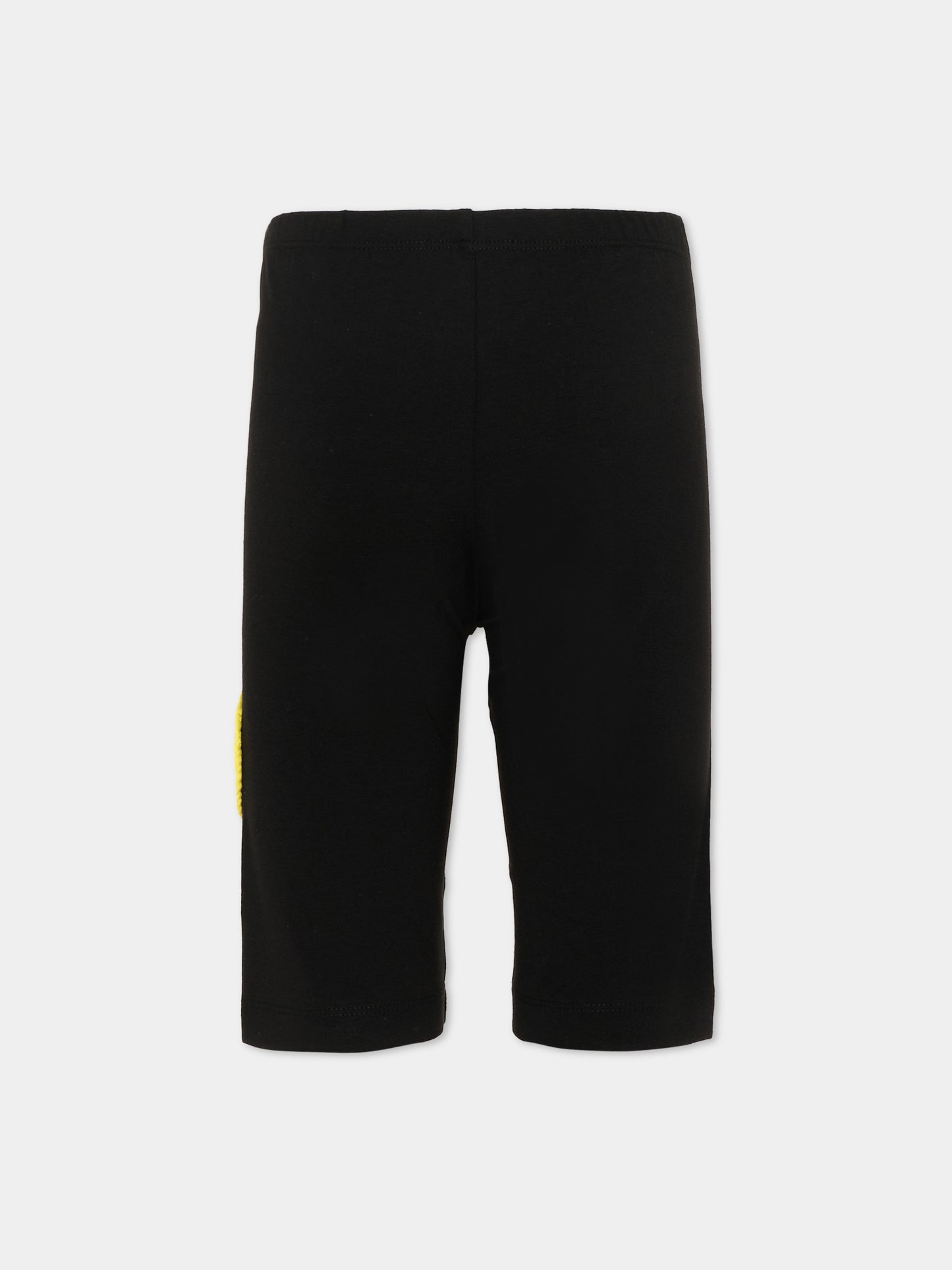 Shorts sportivi neri per bambina con smile,Barrow,S6BKJGCI144 110