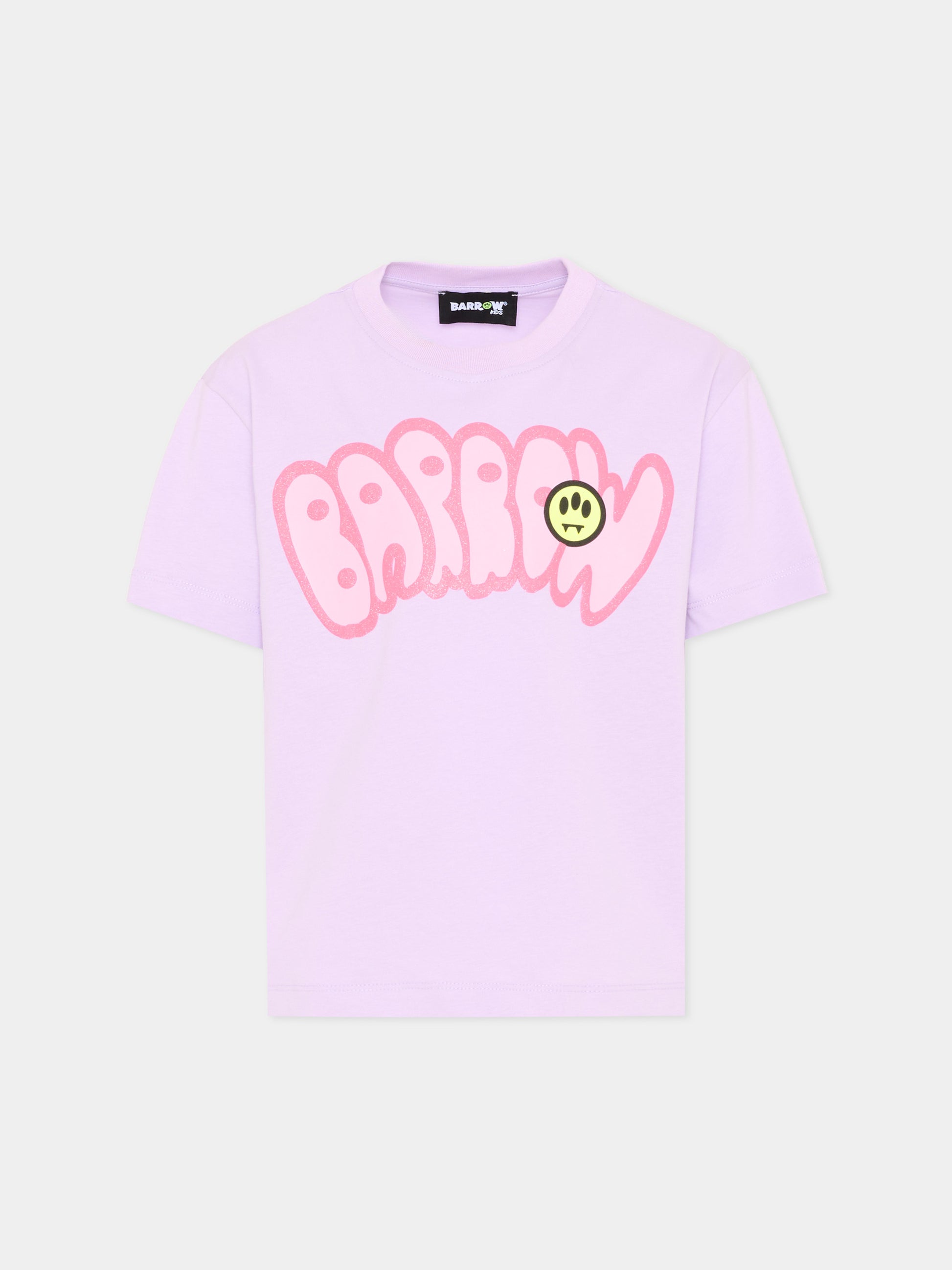 T-Shirt lilla Barrow per bambina con logo,Barrow,S6BKJGTH063 071