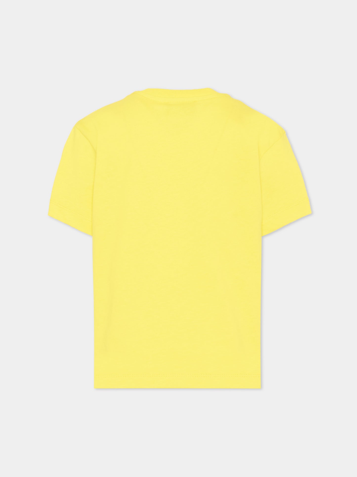 T-Shirt gialla per bambina con logo,Barrow,S6BKJGTH063 BW317