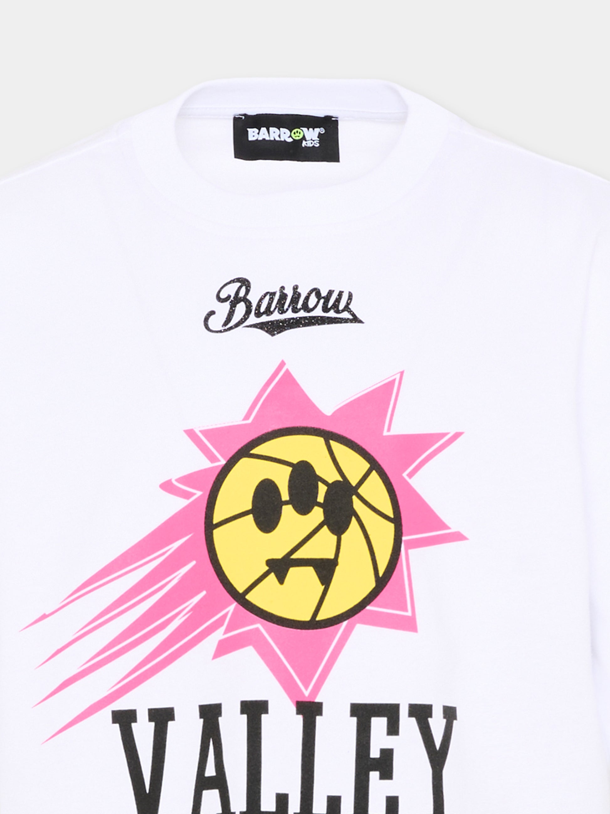 T-Shirt bianca per bambina con logo,Barrow,S6BKJGTH139 002