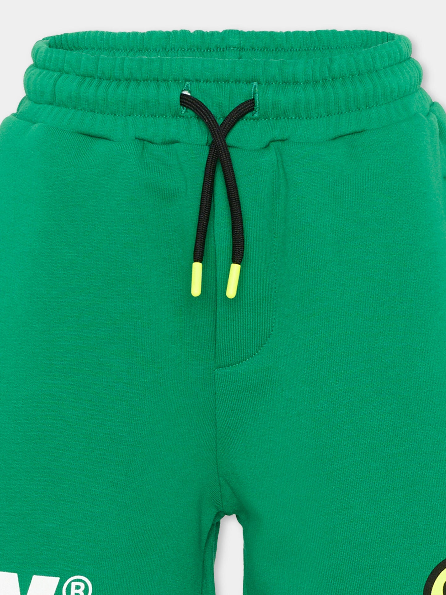 Shorts sportivi verdi per bambini logo,Barrow,S6BKJUBE011 080