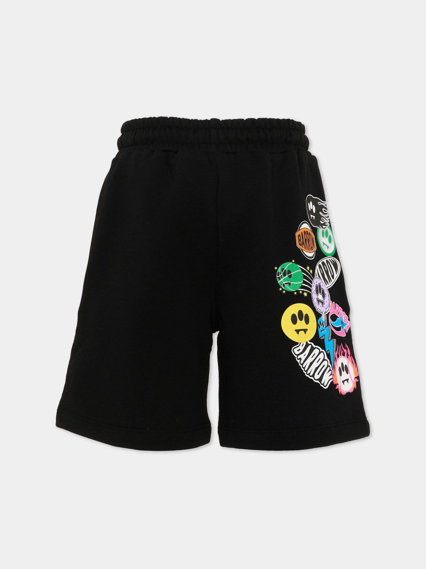 Shorts sportivi neri Barrow per bambino con stampe pop,Barrow,S6BKJUBE041 110