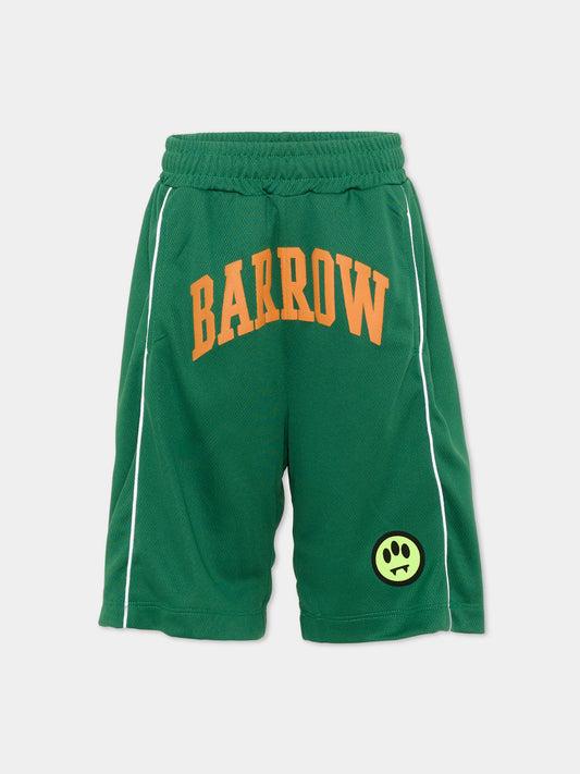 Shorts sportivi verdi Barrow per bambino,Barrow,S6BKJUBE108 080
