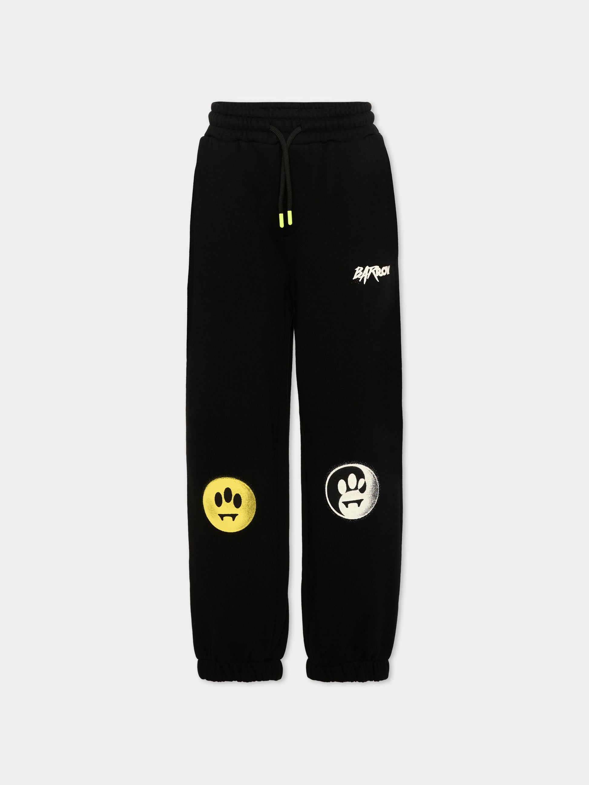 Pantalone sportivo nero per bambino con smile,Barrow,S6BKJUFP089 110