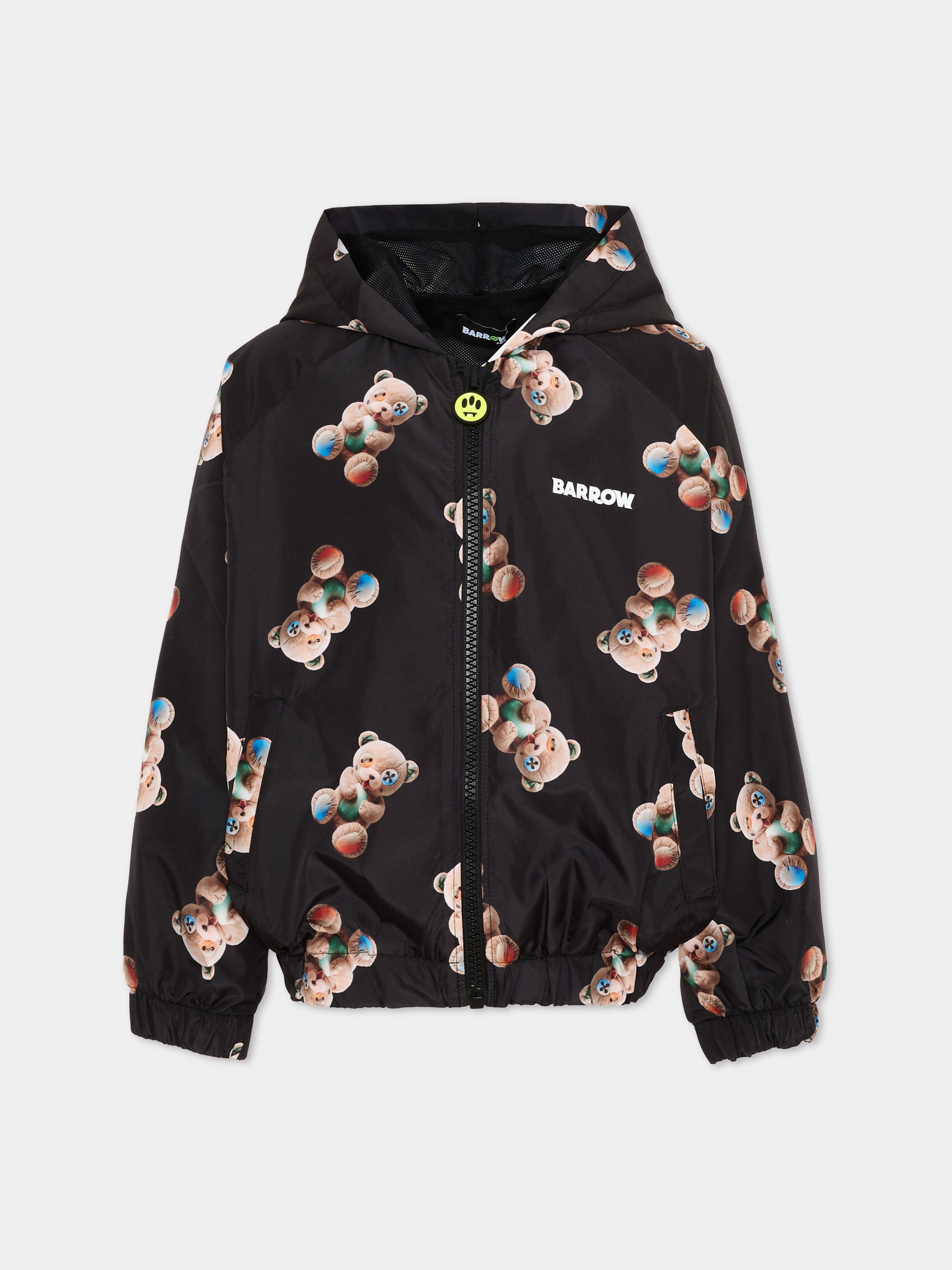 Giacche a vento nero per bambini con stampa orsetti,Barrow,S6BKJUJK017 110