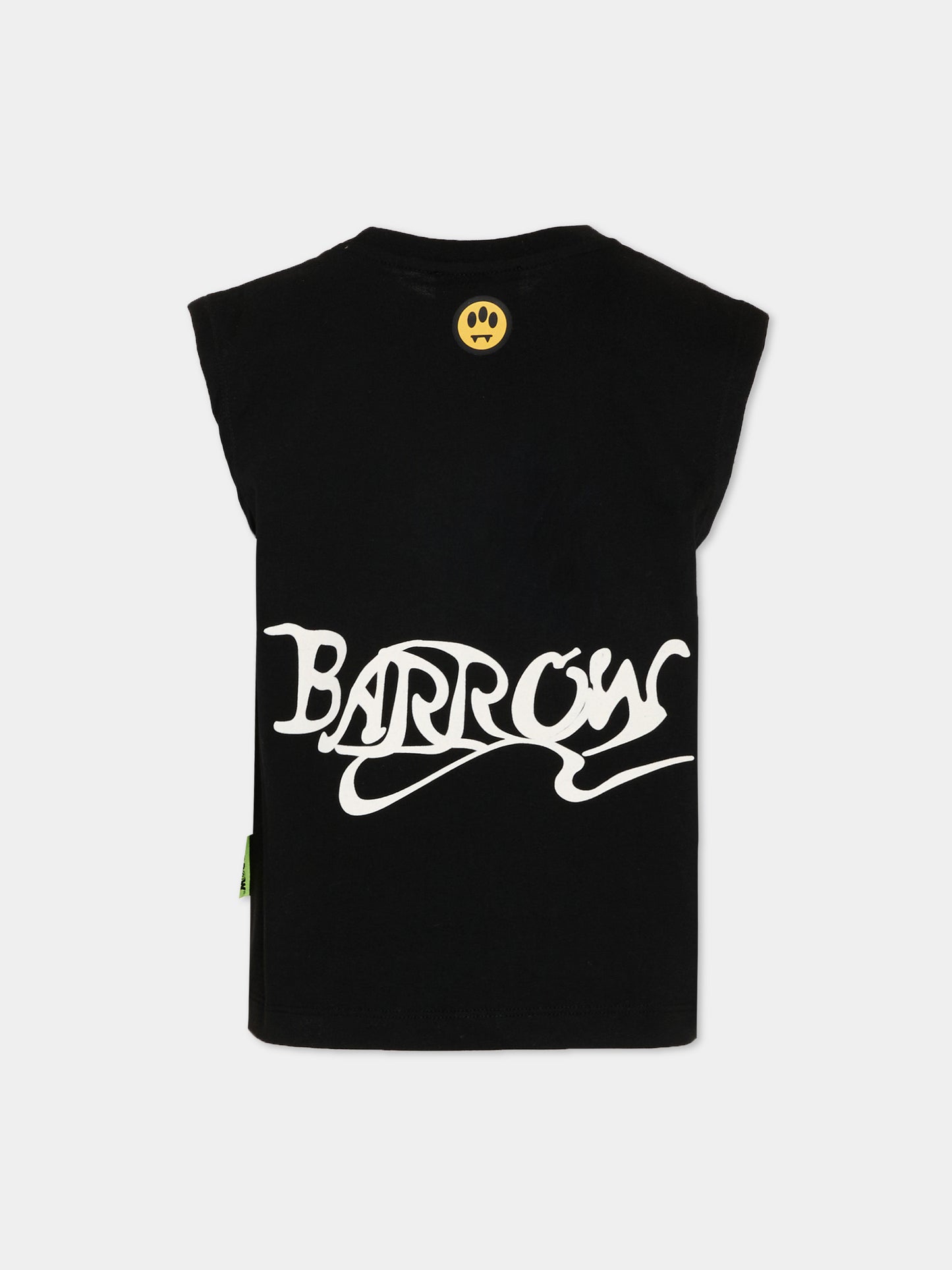 Canotta nera per bambino con logo,Barrow,S6BKJUTA077 110