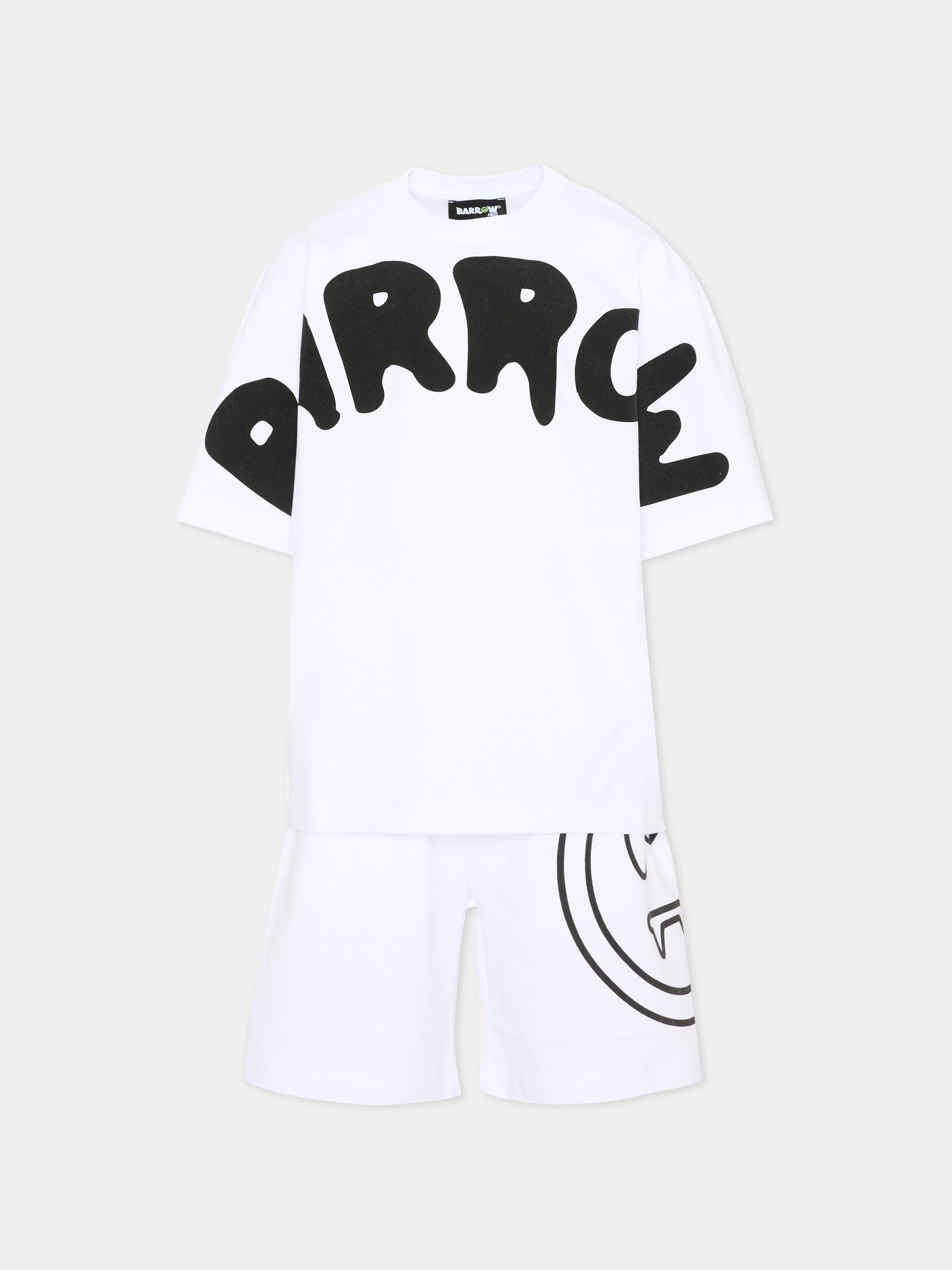 Completo sportivo bianco per bambino con logo,Barrow,S6BKJUTB030 002/13