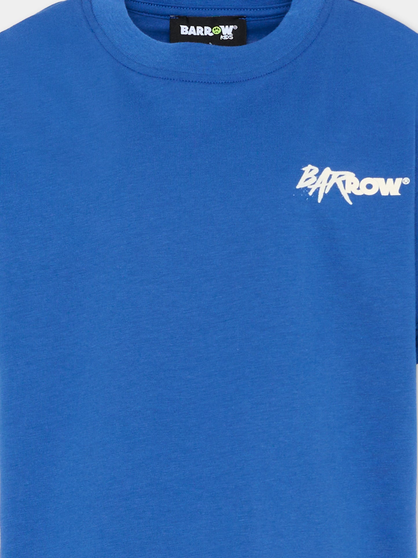 T-Shirt blu per bambino con smiley,Barrow,S6BKJUTH062 BW310