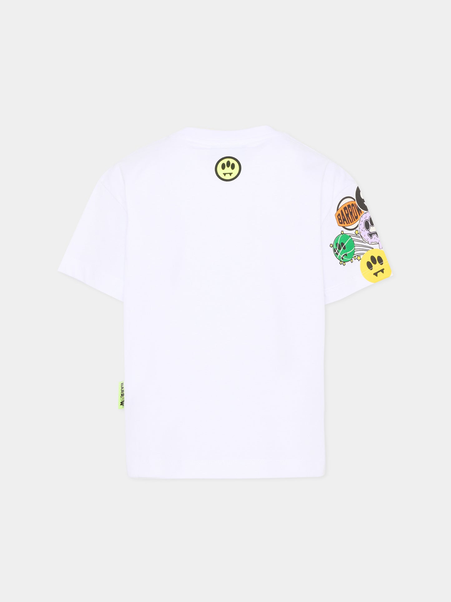 T-Shirt bianca per bambino con stampe pop,Barrow,S6BKJUTH073 002