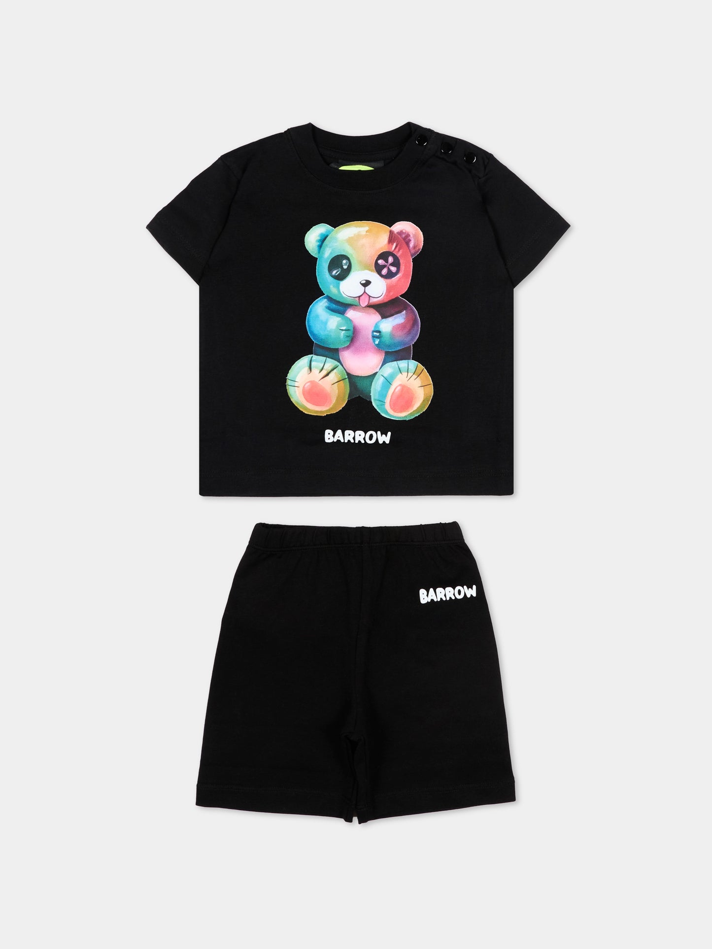 Completo sportivo nero per neonata con Teddy Bear,Barrow,S6BKNGTL202 110