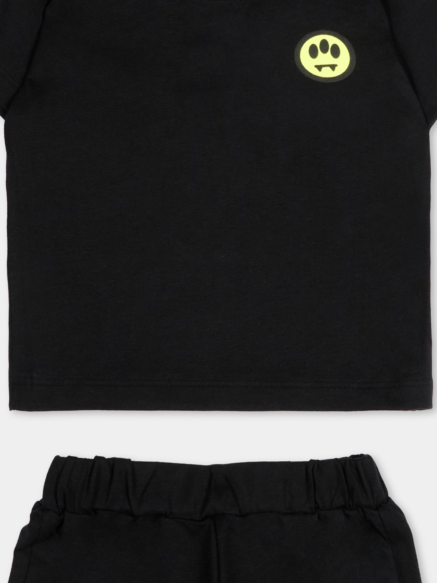 Completo sportivo nero per neonata con logo,Barrow,S6BKNGTR199 110/92