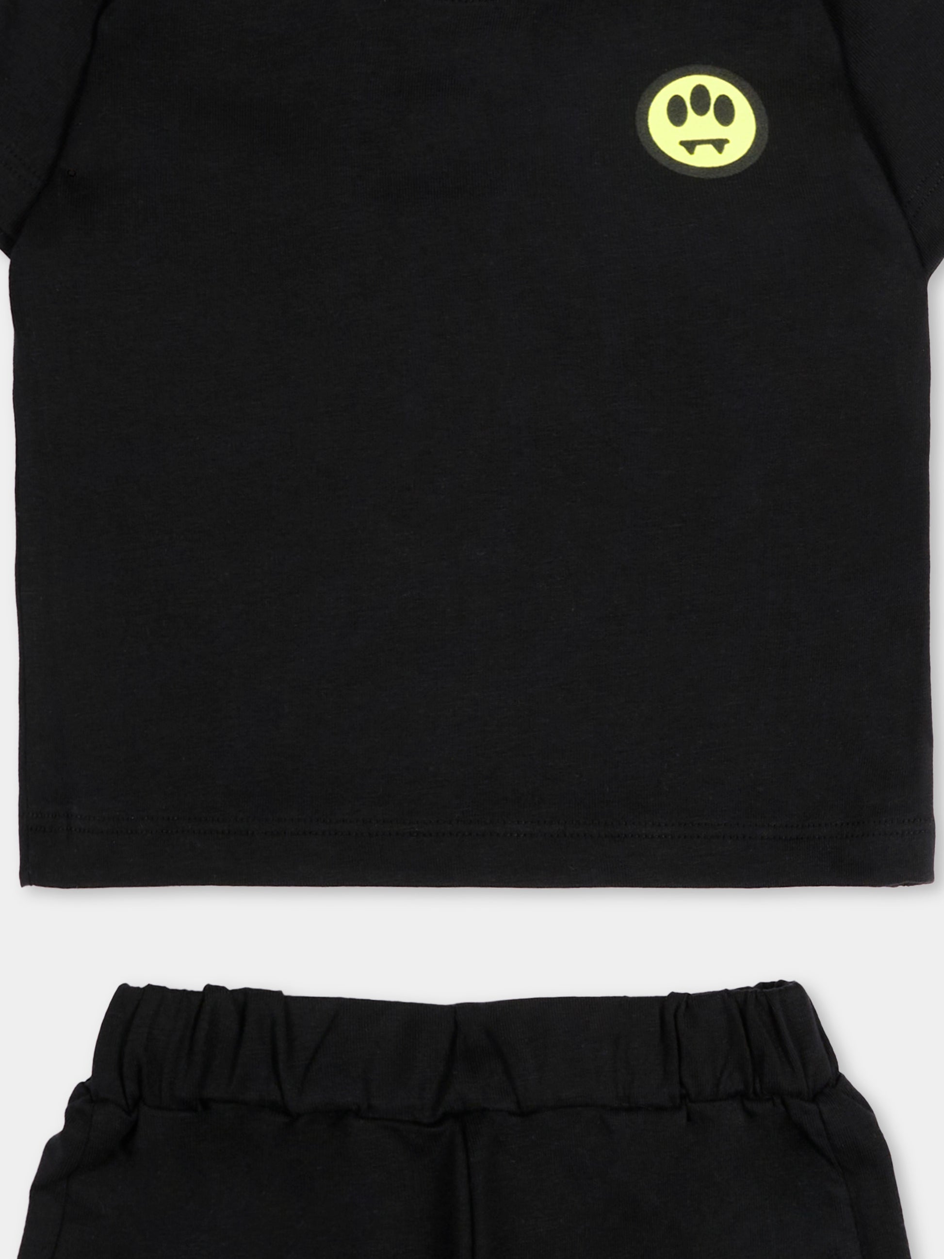 Completo sportivo nero per neonata con logo,Barrow,S6BKNGTR199 110/92