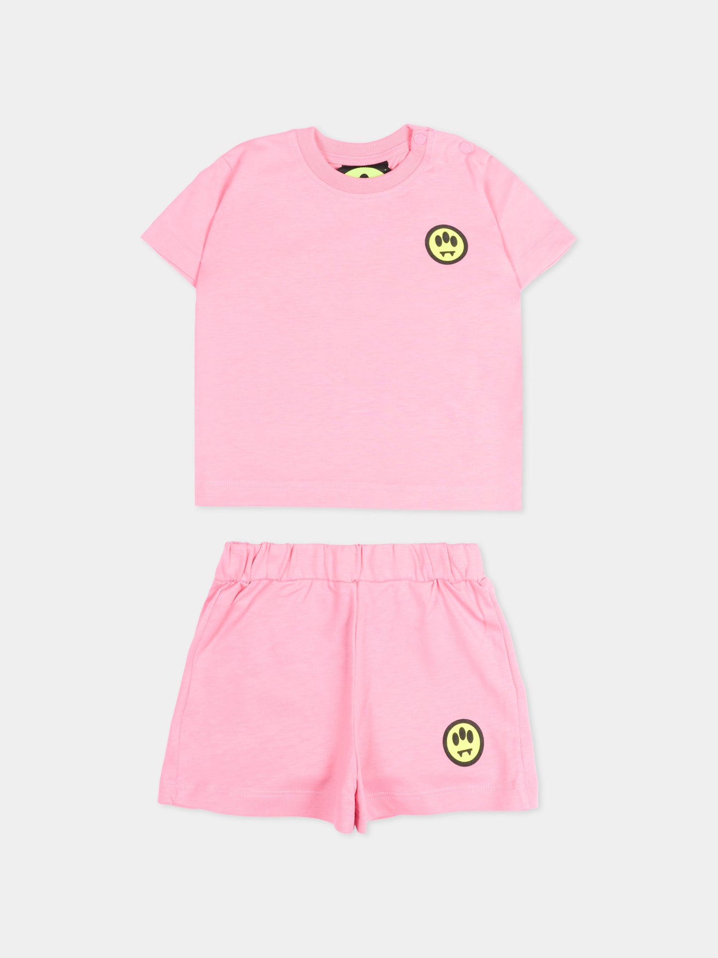 Completo sportivo rosa per neonata con logo,Barrow,S6BKNGTR199 BW311