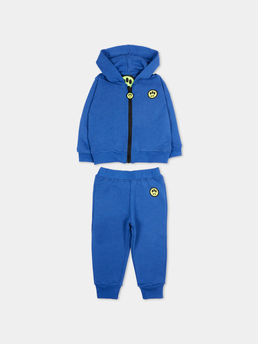 Completo sportivo blu per neonato con logo,Barrow,S6BKUNSF190 BW310