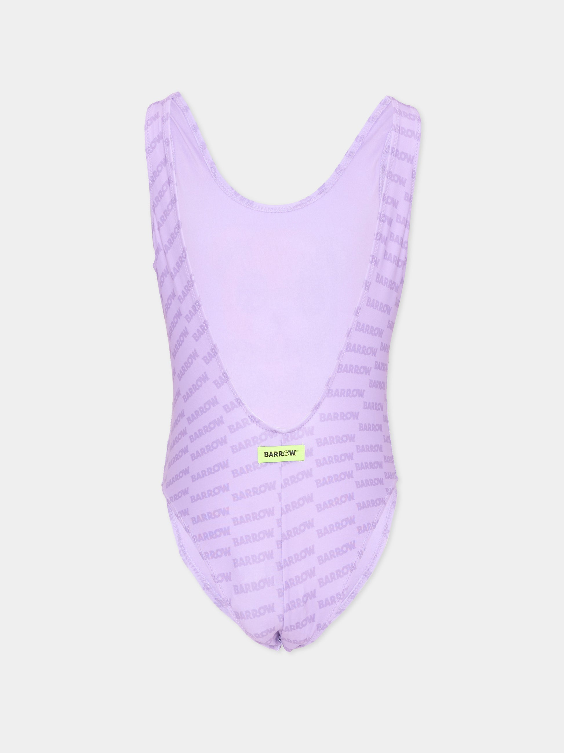 Costume intero lilla per bambina con orsetto,Barrow,S6BKJGSM236 071