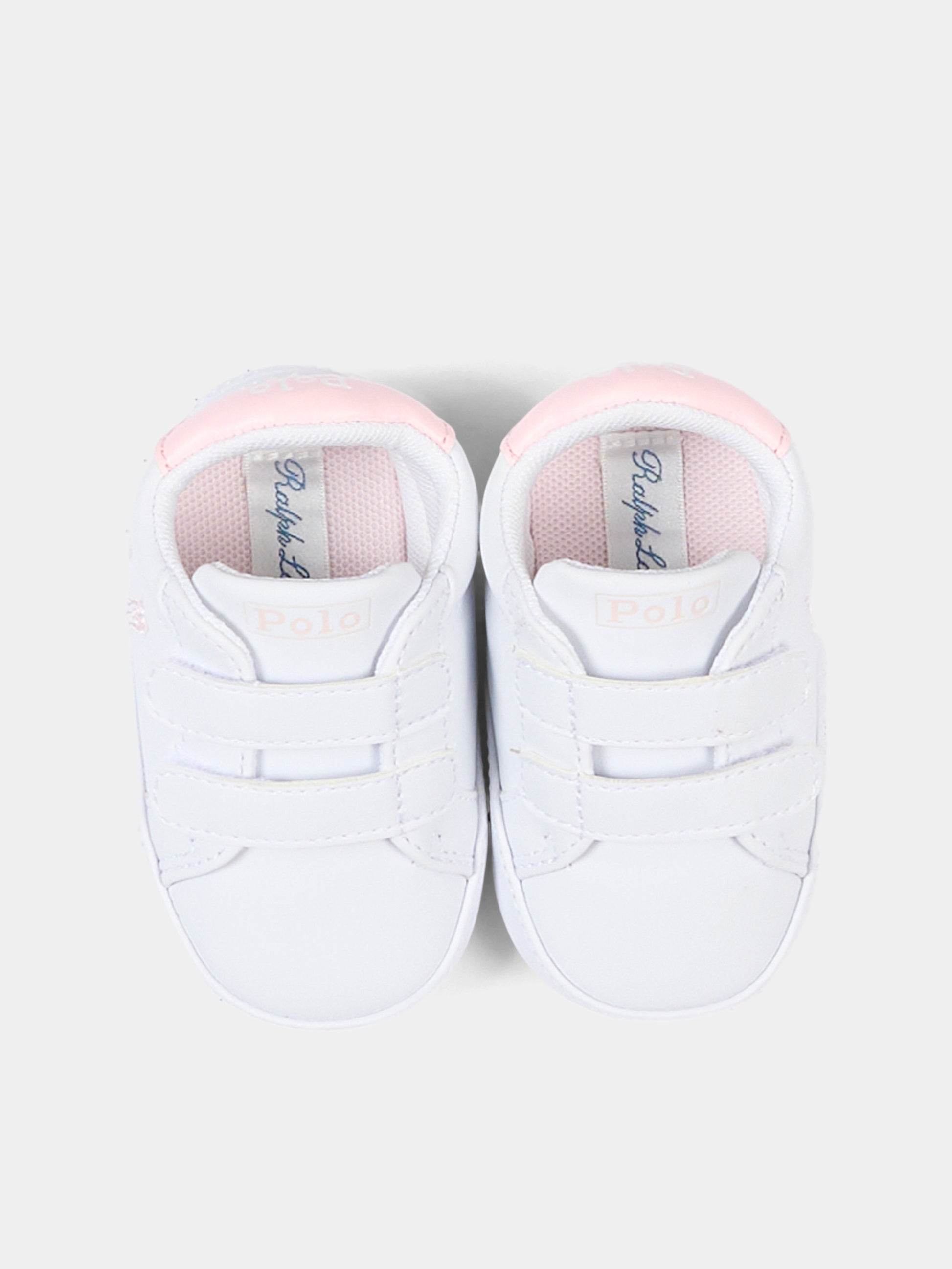 Sneakers bianche per neonati con Polo Pony,Ralph Lauren Kids,RL100733