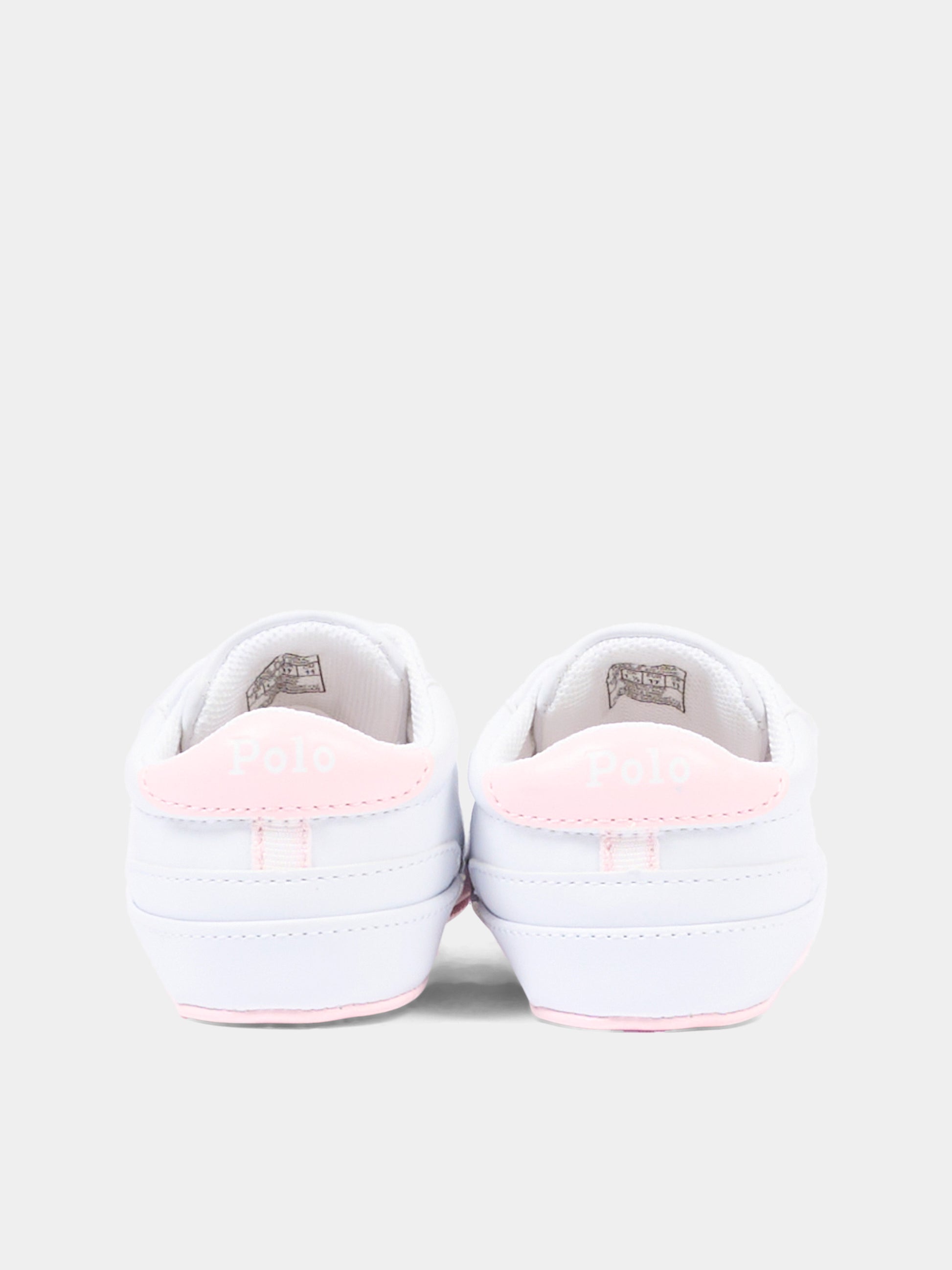 Sneakers bianche per neonati con Polo Pony,Ralph Lauren Kids,RL100733