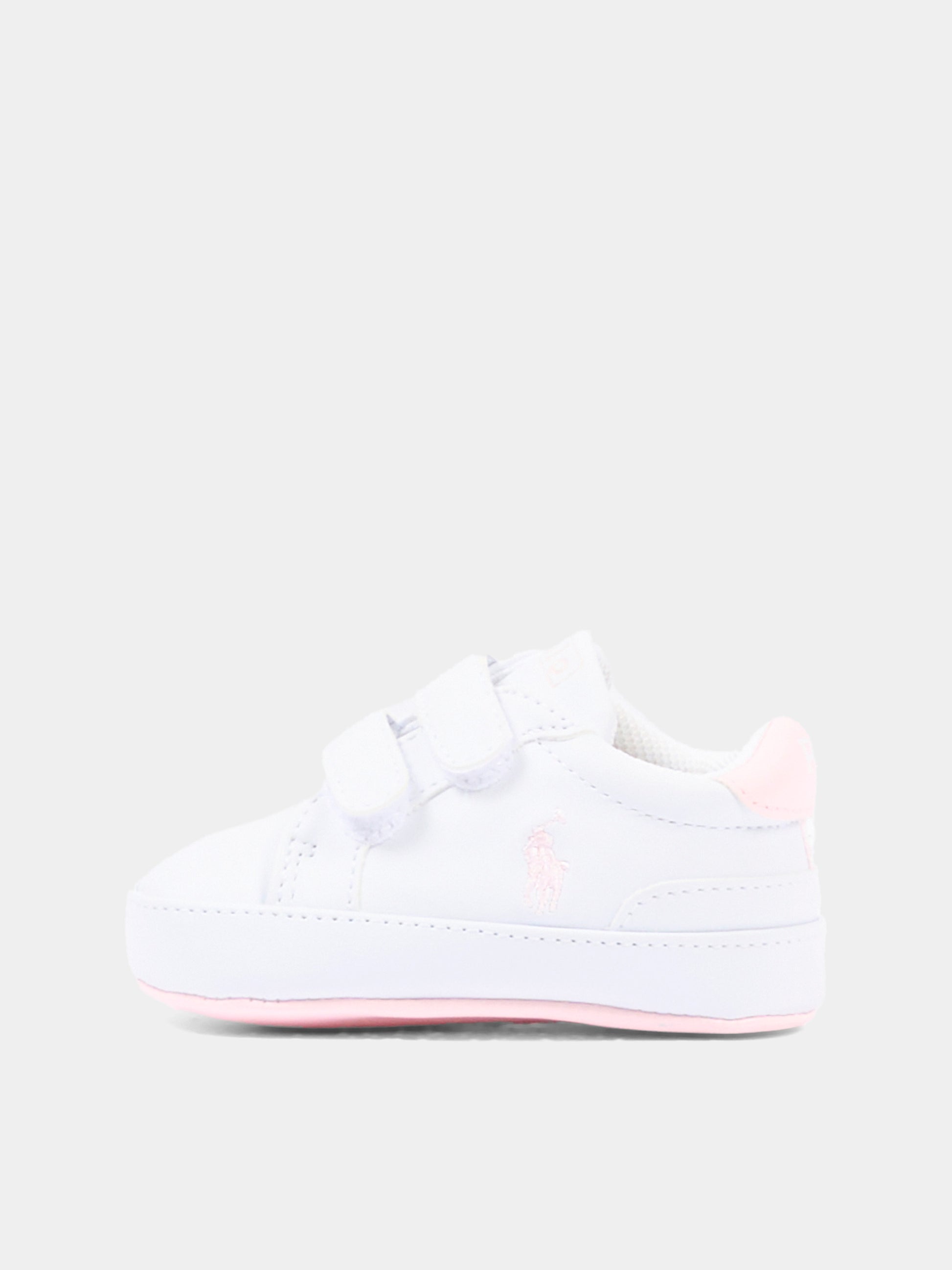 Sneakers bianche per neonati con Polo Pony,Ralph Lauren Kids,RL100733