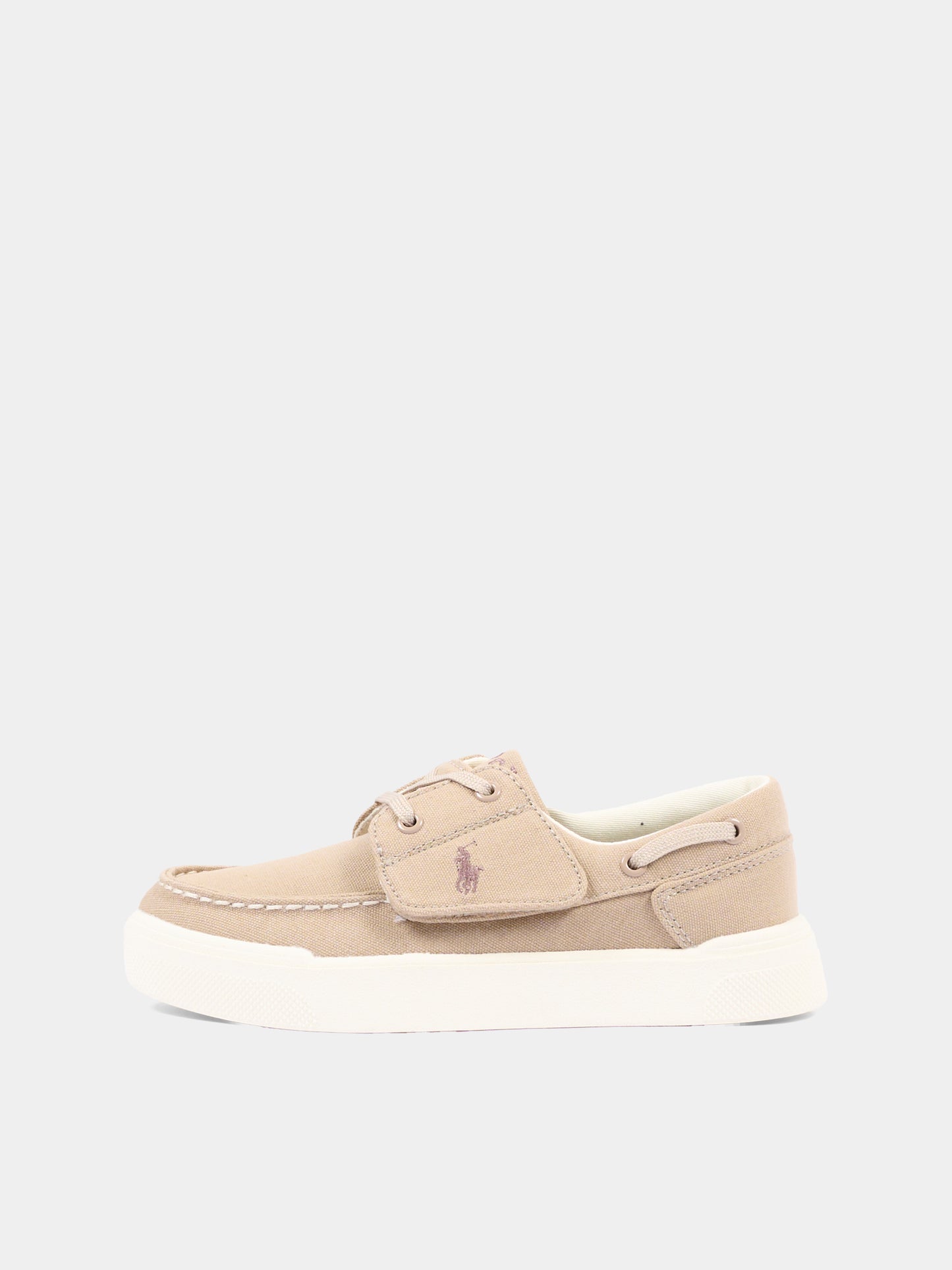 Mocassini beige per bambino con Polo Pony,Ralph Lauren Kids,RL04223256