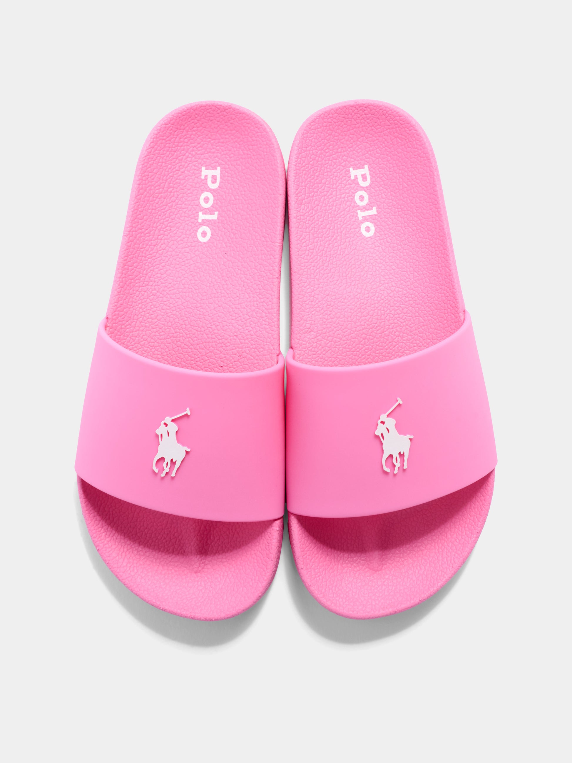 Ciabatte rosa per bambina con logo Pony,Ralph Lauren Kids,RL04261668