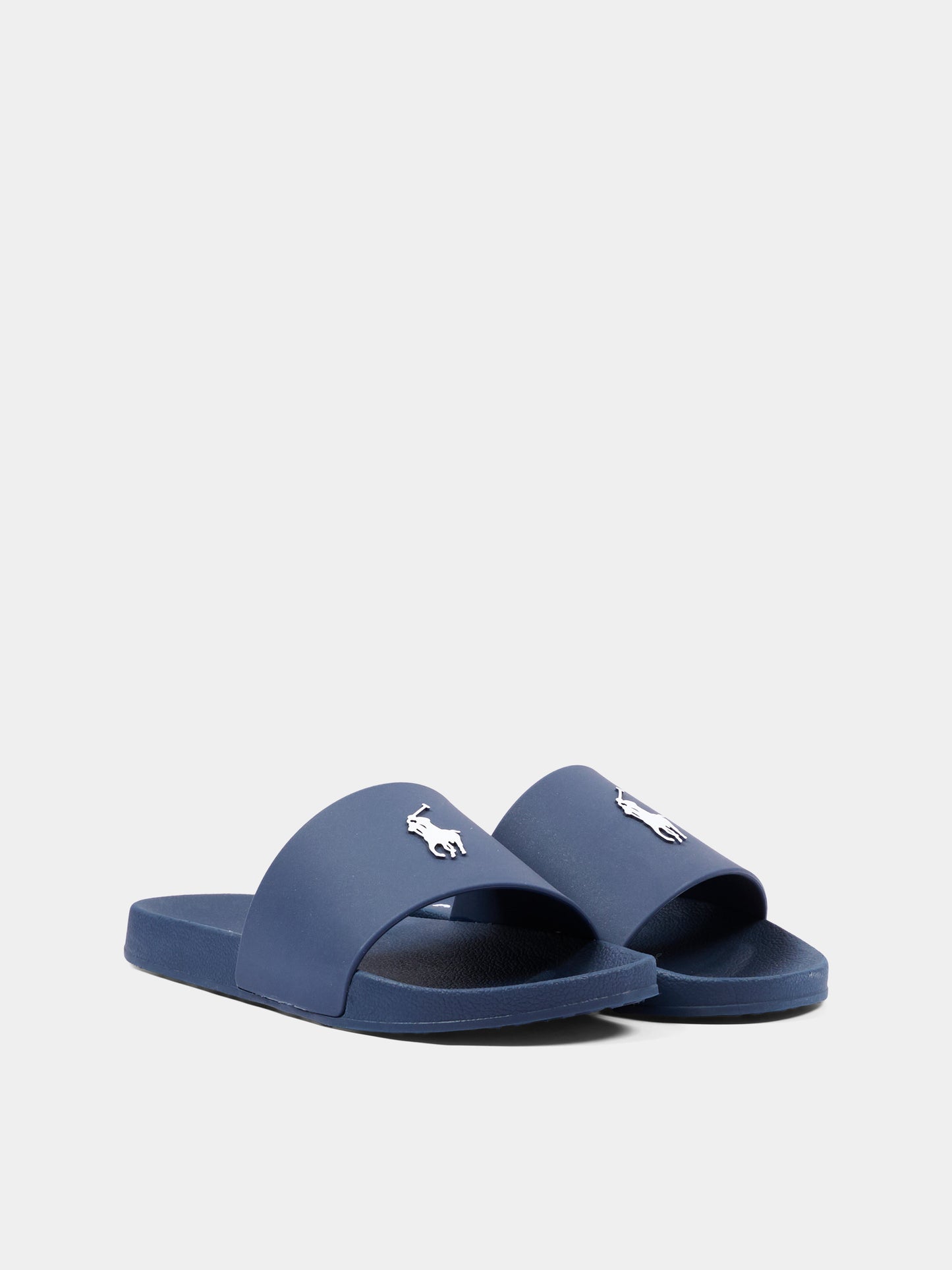 Ciabatte blu per bambino con logo Pony,Ralph Lauren Kids,RL04957410