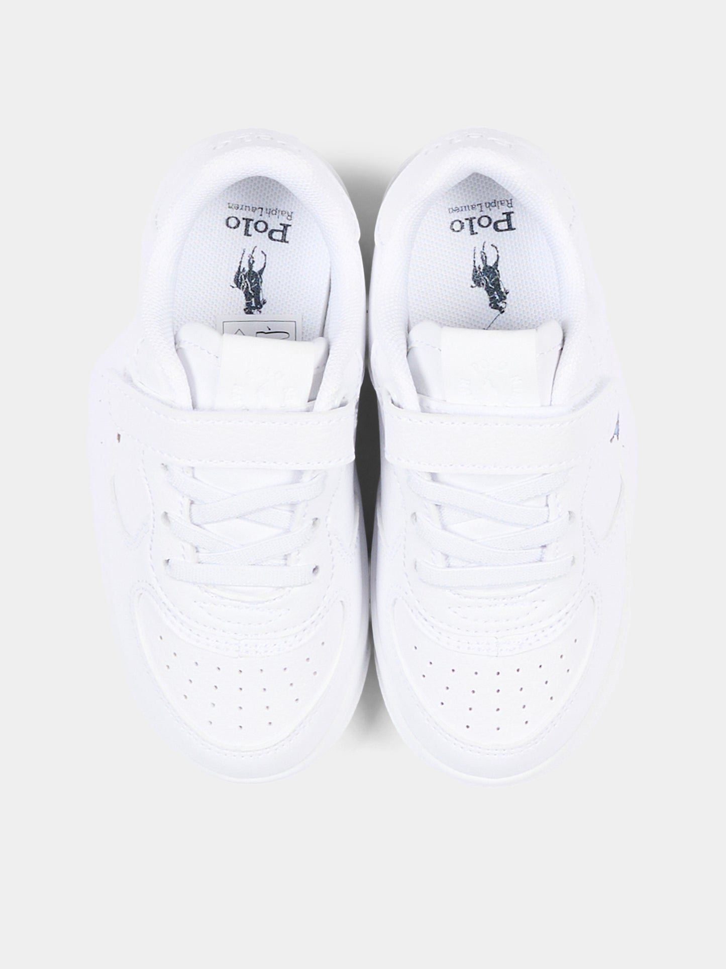 Sneakers bianche per bambini con Polo Bear,Ralph Lauren Kids,RL05004101