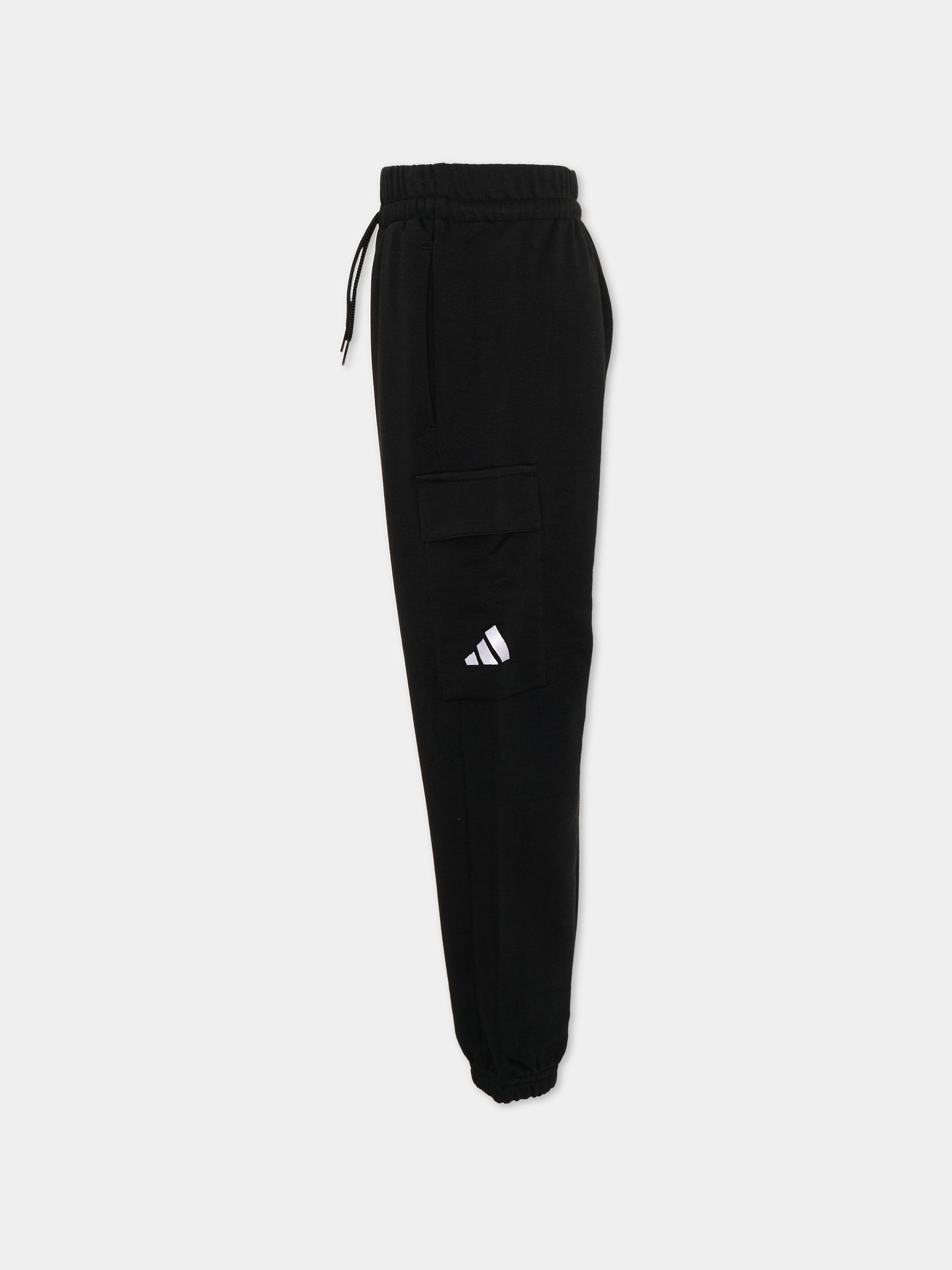 Pantaloni sportivi neri per bambini con logo,Adidas,JC9754