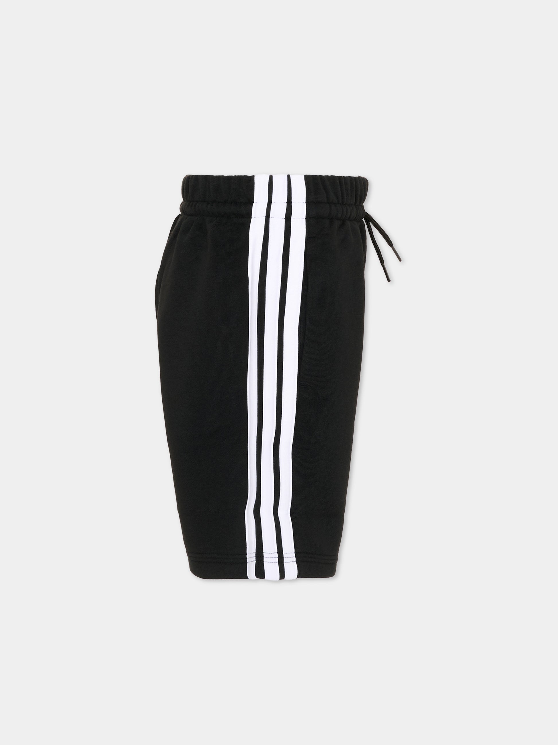 Shorts sportivi neri per bambini con logo,Adidas,JM0902