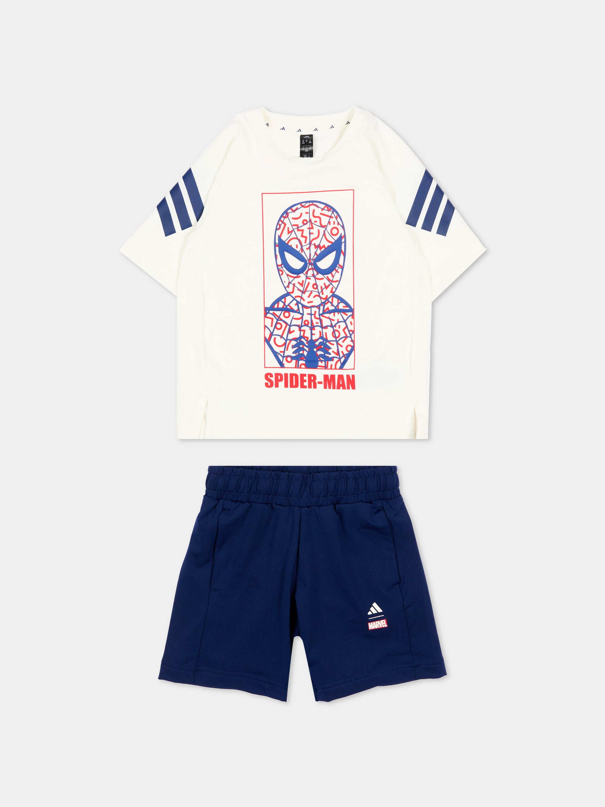 Completo sportivo multicolor per neonato con Spider-Man,Adidas,JZ3544