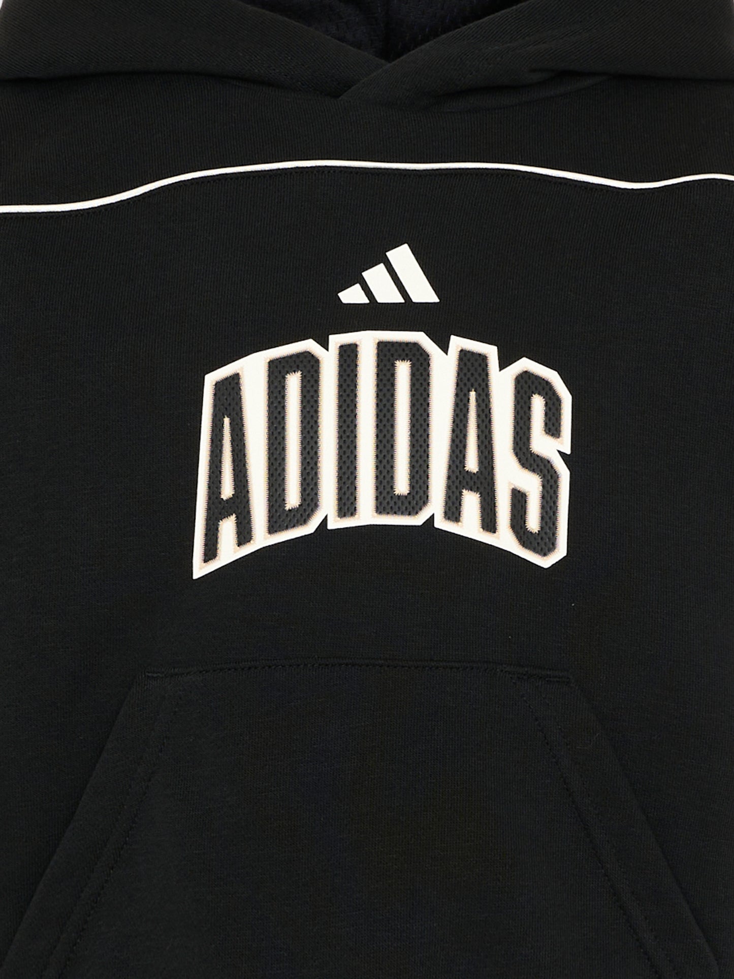 Felpa nera per bambina con logo,Adidas,KC4645