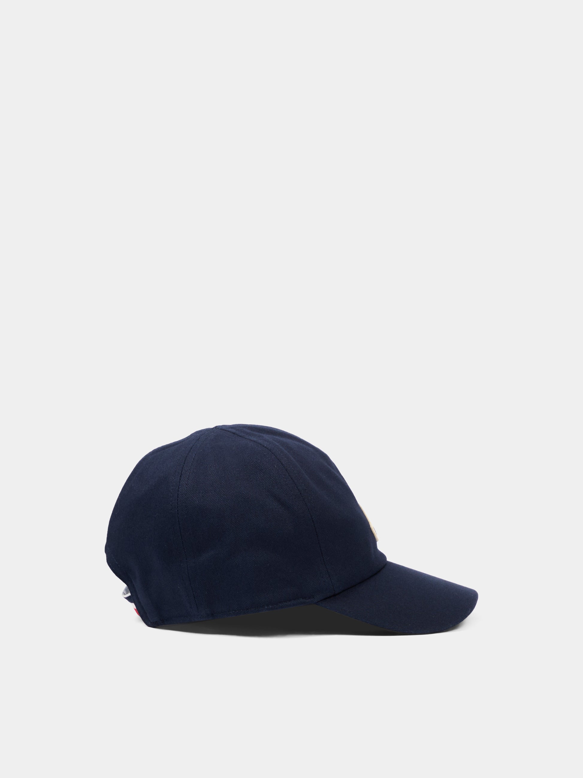 Cappello blu per neonati con logo,Moncler Kids,L1951 3B00008 04863 742