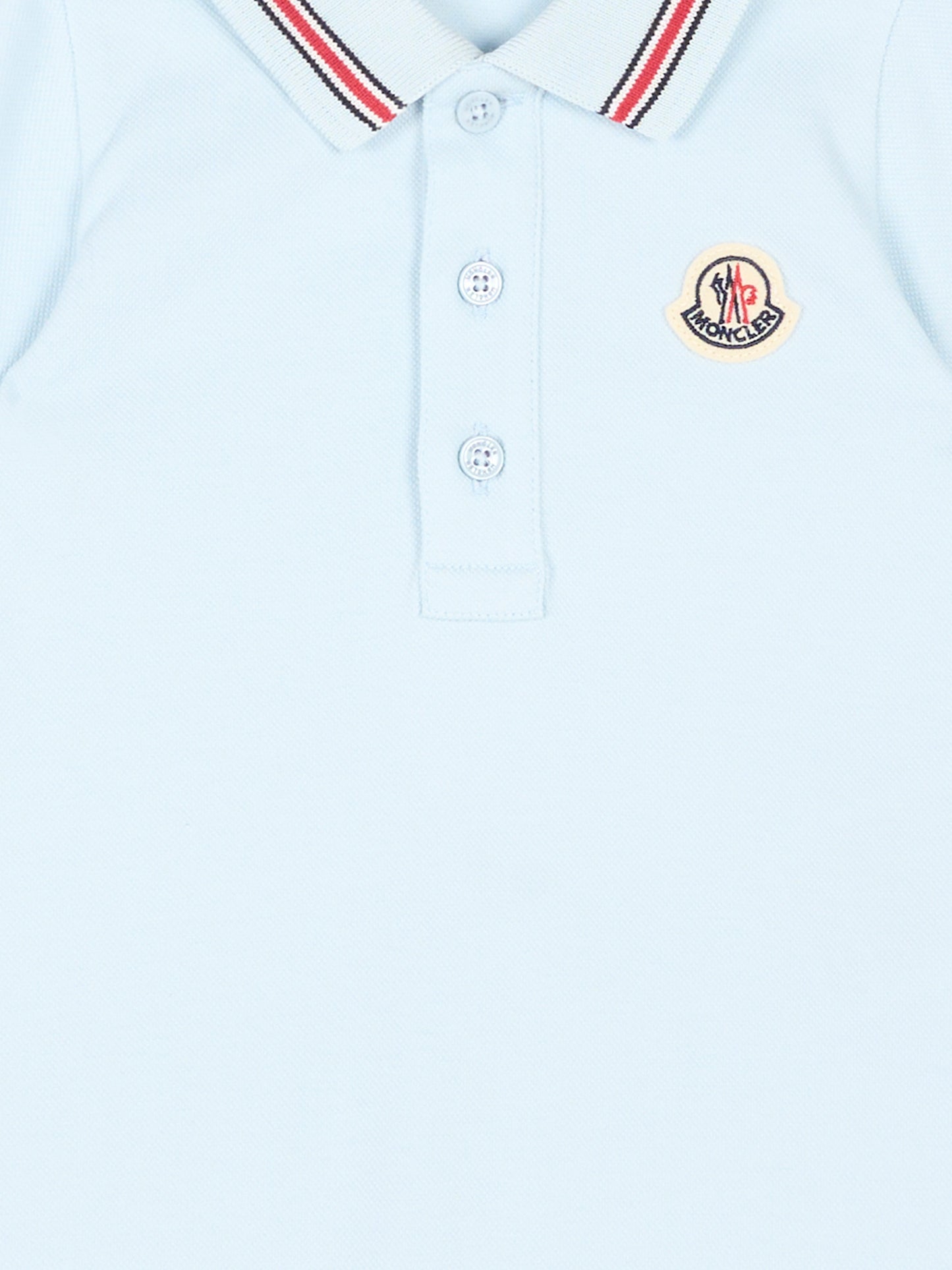 Pagliaccetto celeste per neonato con logo,Moncler Kids,L1951 8L00006 8496F 711