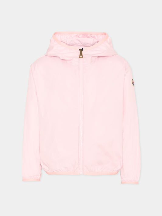 Giacca a vento rosa Fegeo per bambina con logo,Moncler Kids,L1954 1A00083 54AQE 50D