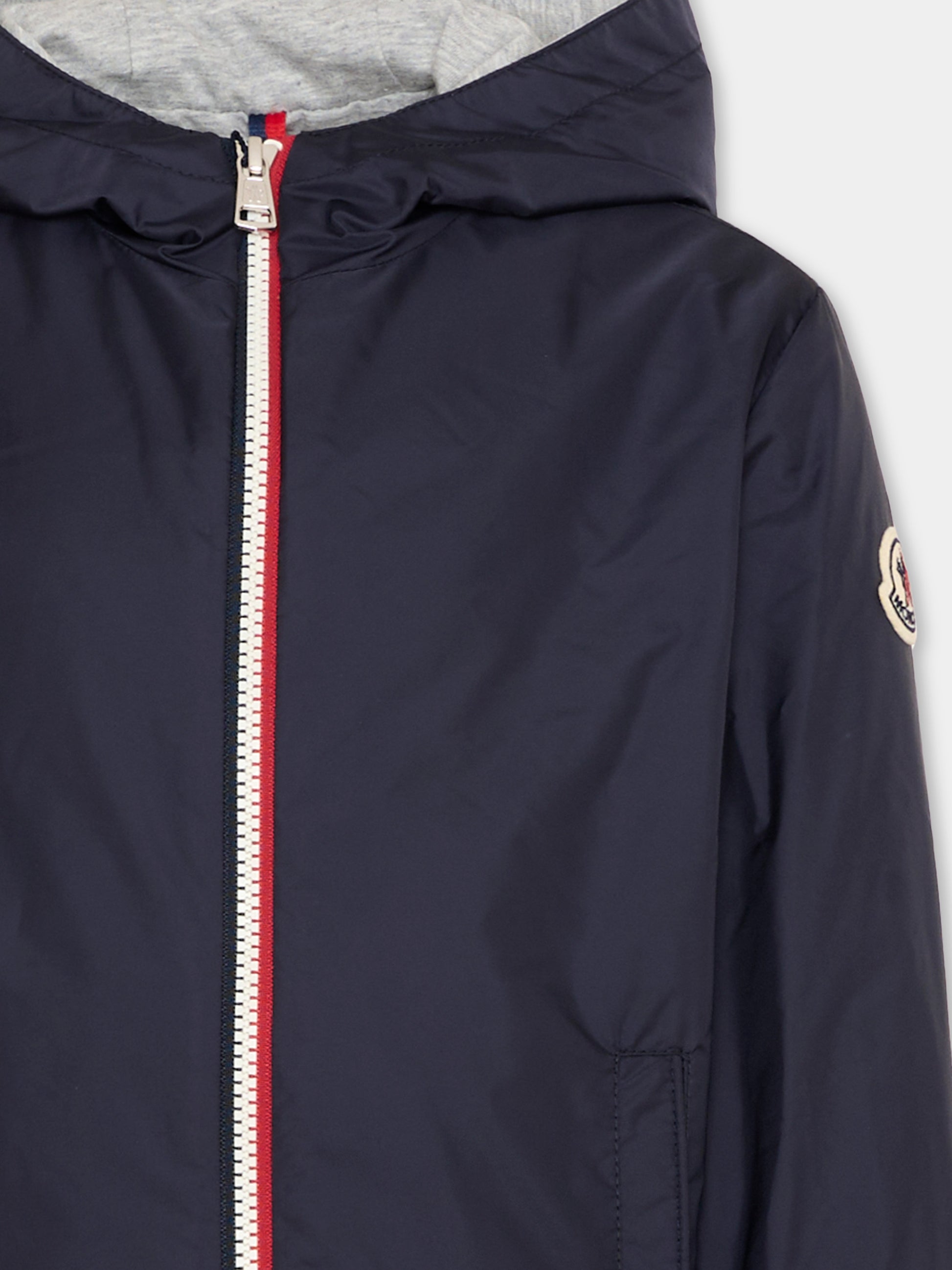 Giacca a vento blu New Urville per bambino,Moncler Kids,L1954 1A00086 53A5E 742