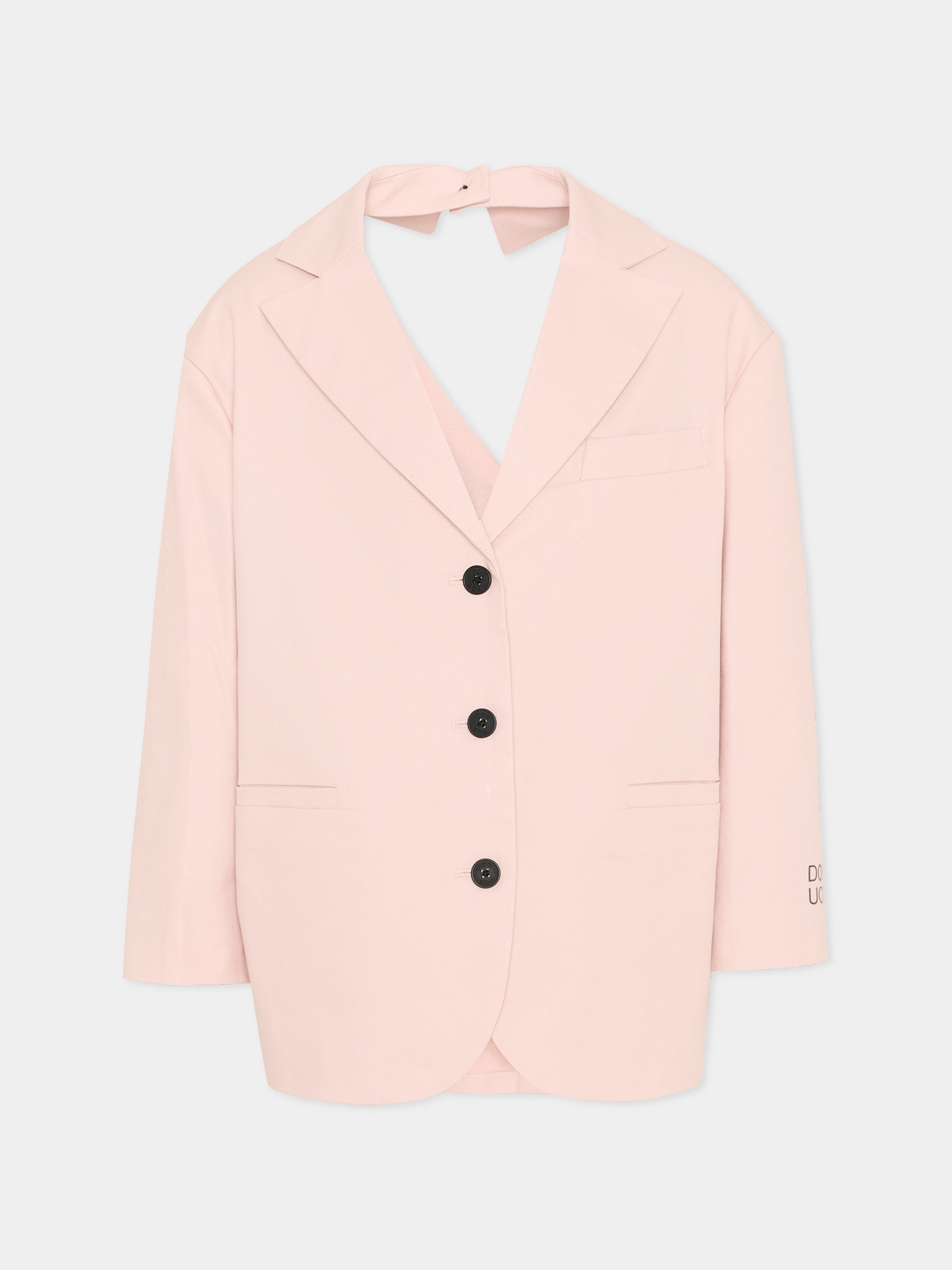 Giacca rosa per bambina con maxi fiocco,Douuod Kids,DY2A04-G0197 504